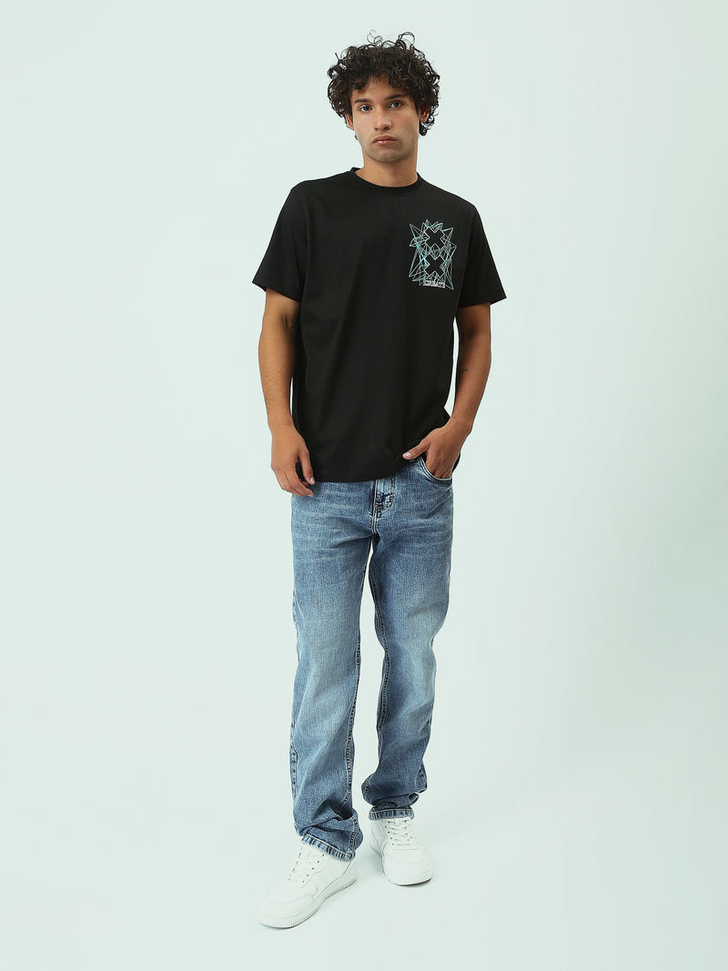 T-Shirt Homme Regular à Imprimé Graphique Streetwear - TSH25SPRS20337TM1