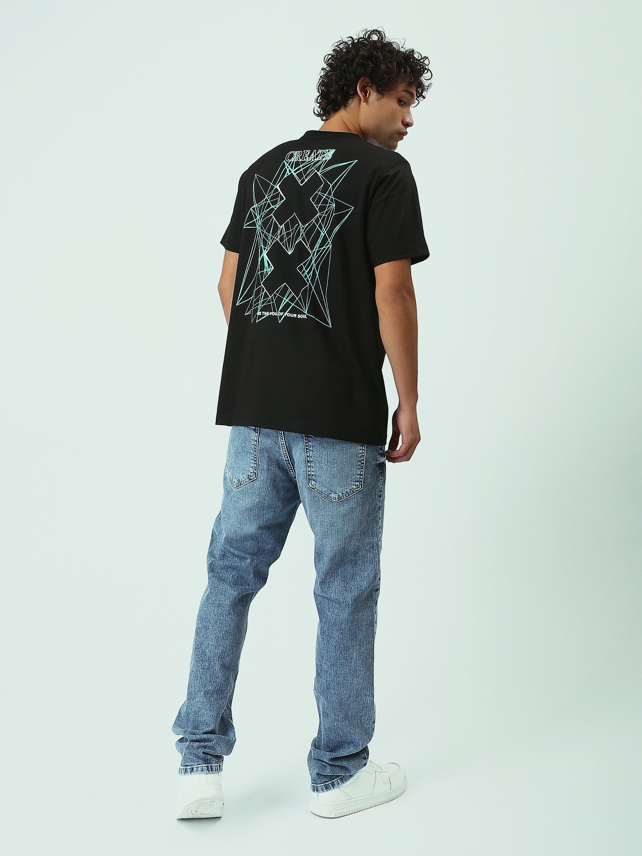 T-Shirt Homme Regular à Imprimé Graphique Streetwear - TSH25SPRS20337TM1