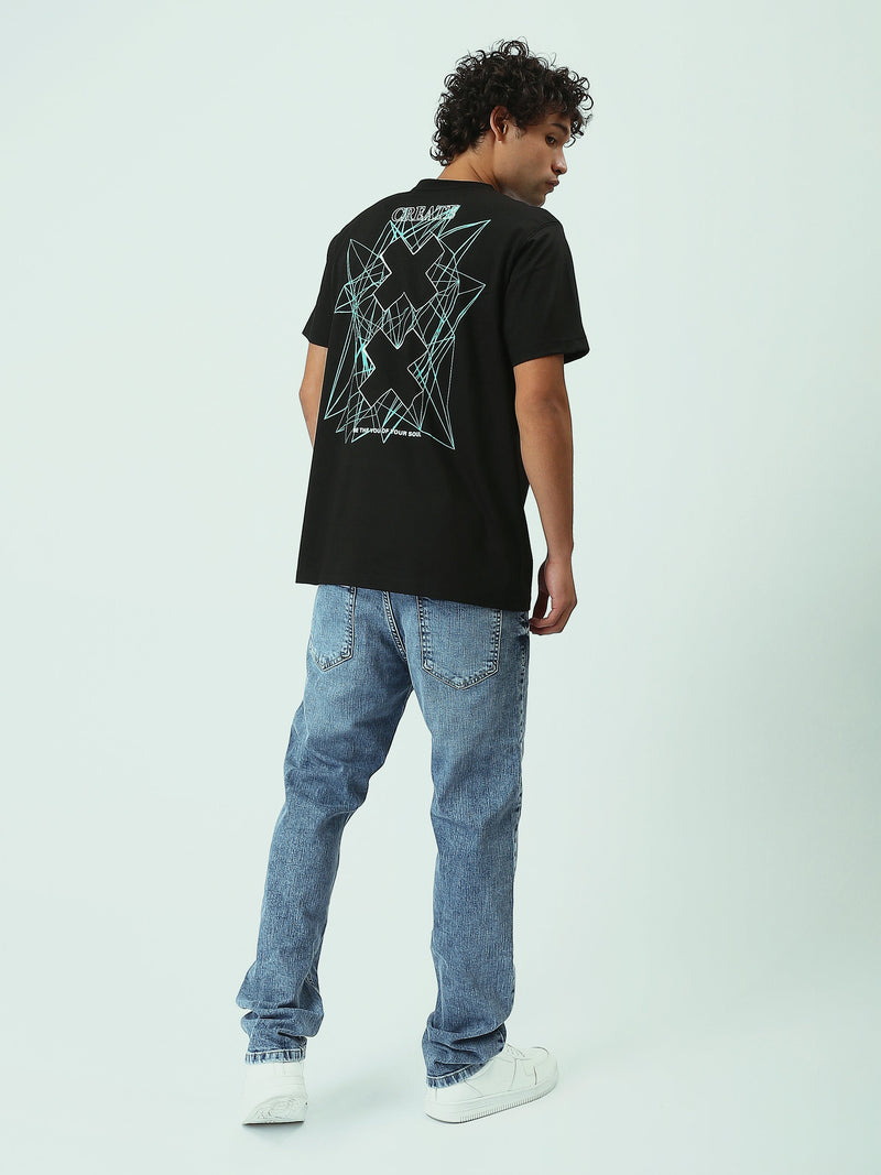 T-Shirt Homme Regular à Imprimé Graphique Streetwear - TSH25SPRS20337TM1