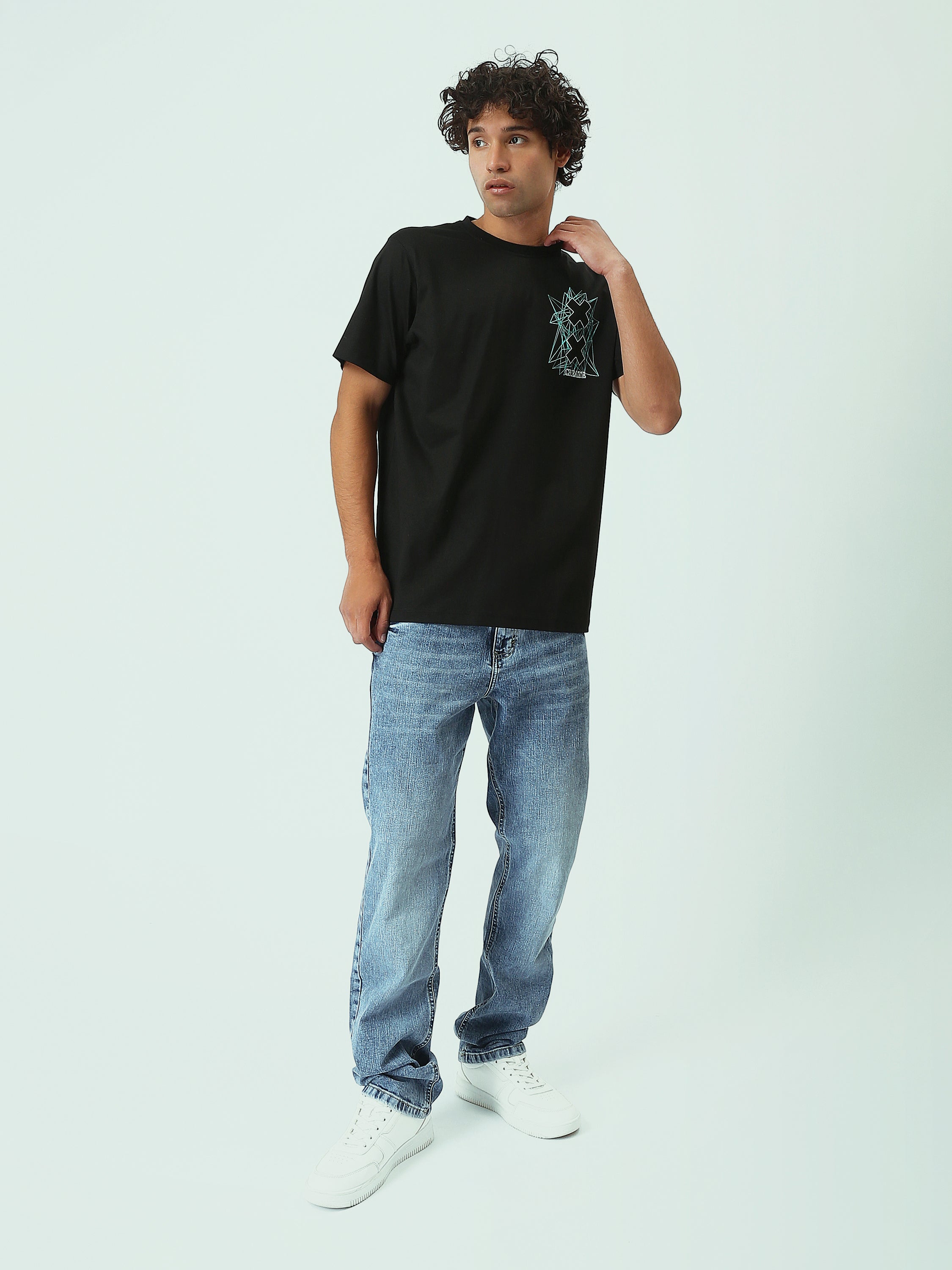 T-Shirt Homme Regular à Imprimé Graphique Streetwear - TSH25SPRS20337TM1