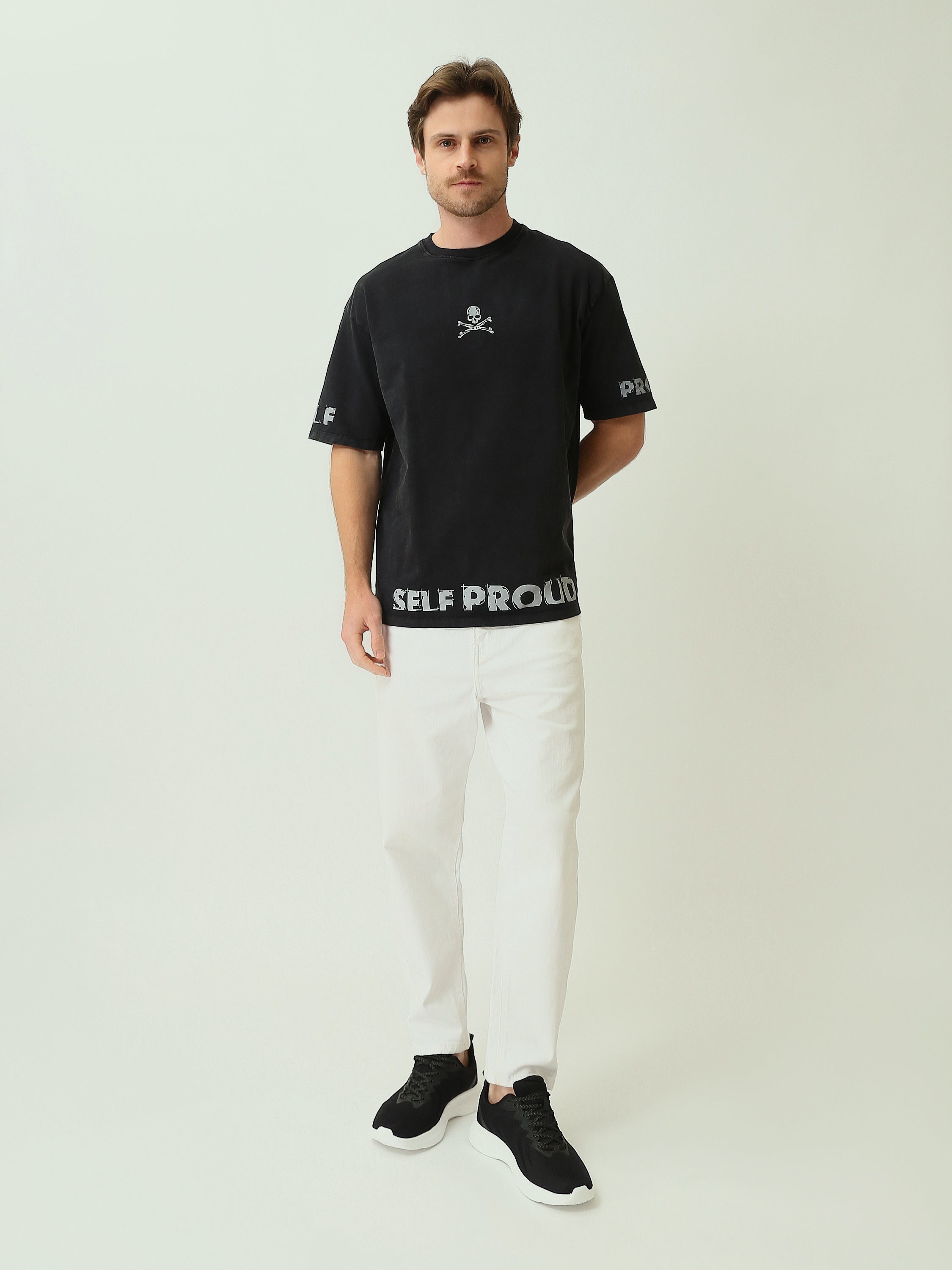 T-Shirt Homme Oversize à Imprimé Graphique - TSH25STR20365TM1