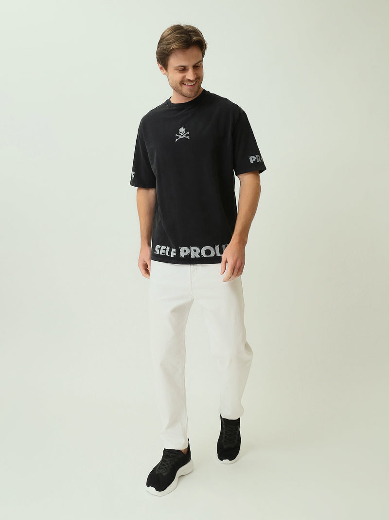 T-Shirt Homme Oversize à Imprimé Graphique - TSH25STR20365TM1
