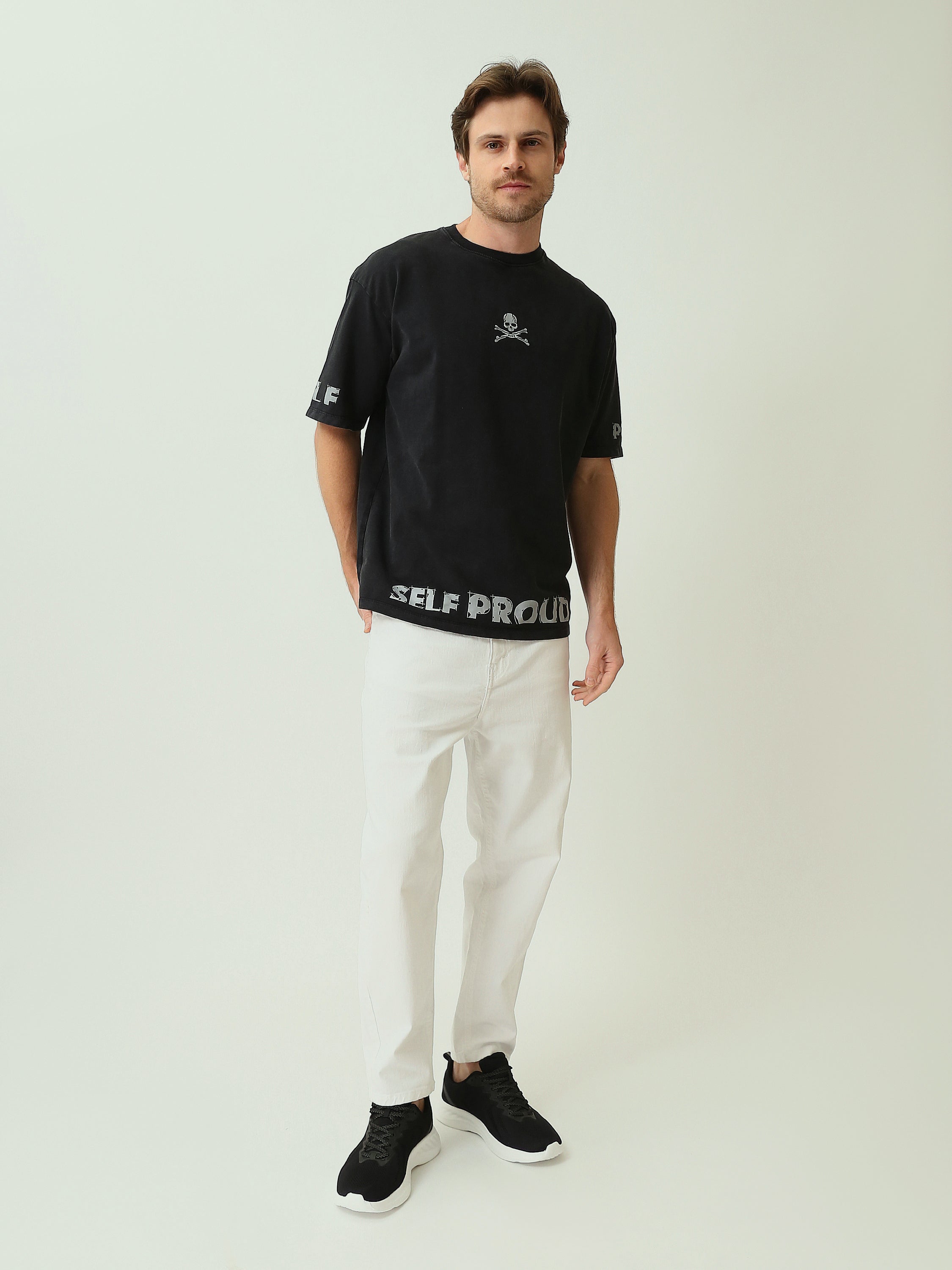 T-Shirt Homme Oversize à Imprimé Graphique - TSH25STR20365TM1
