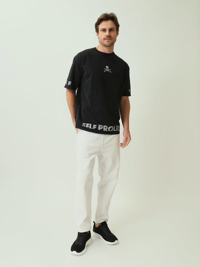 T-Shirt Homme Oversize à Imprimé Graphique - TSH25STR20365TM1
