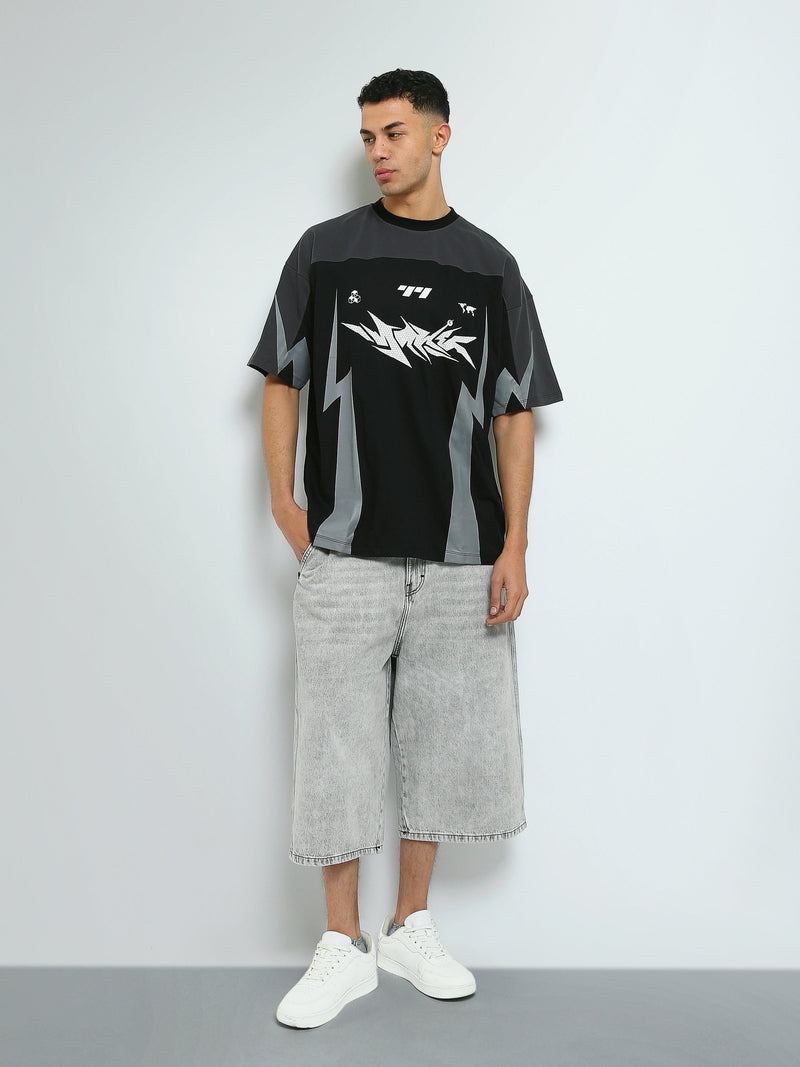 T-shirt Oversize Homme à Imprimé Graphique Streetwear - TSH25STRO20553TM1