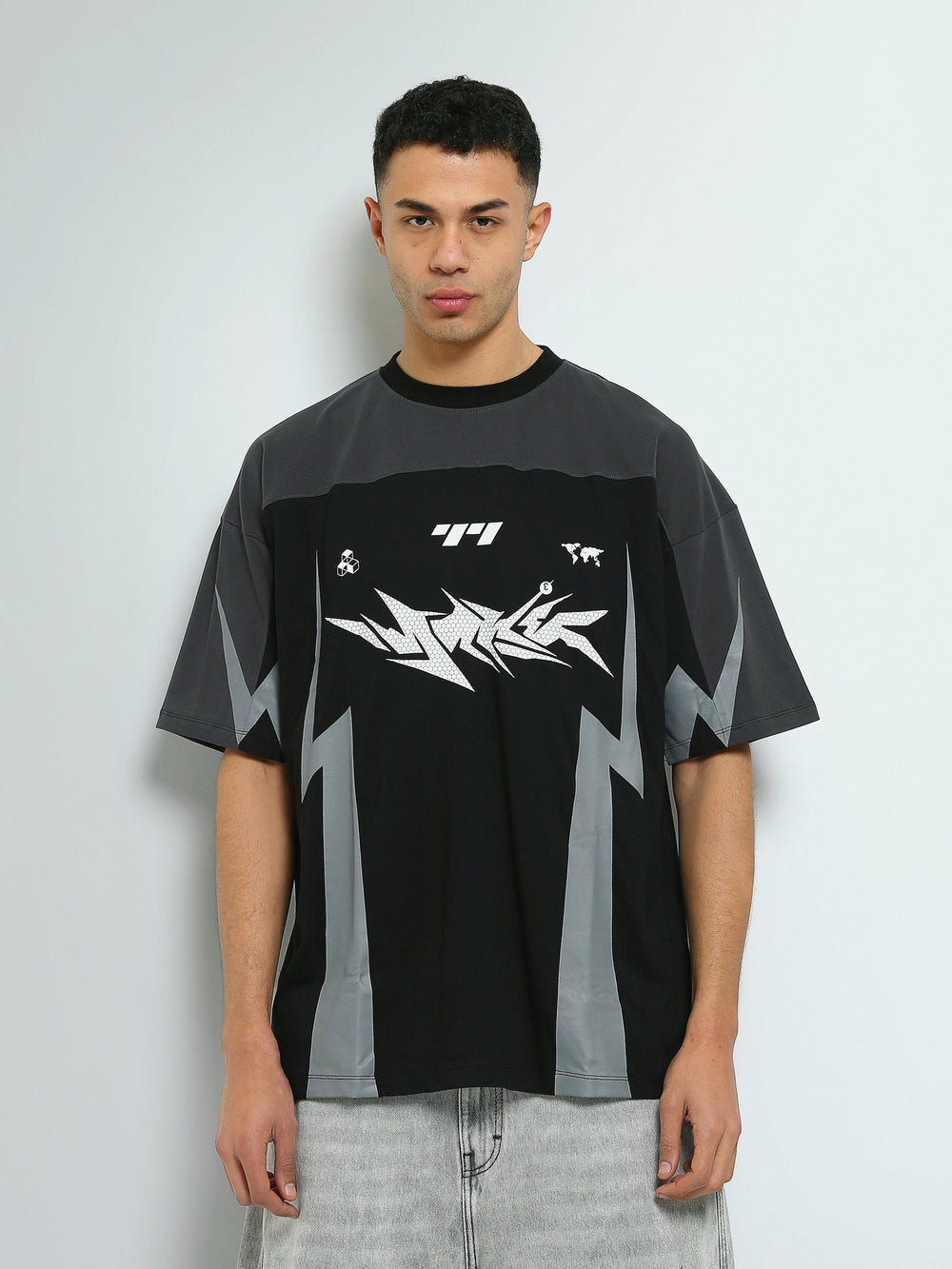T-shirt Oversize Homme à Imprimé Graphique Streetwear - TSH25STRO20553TM1