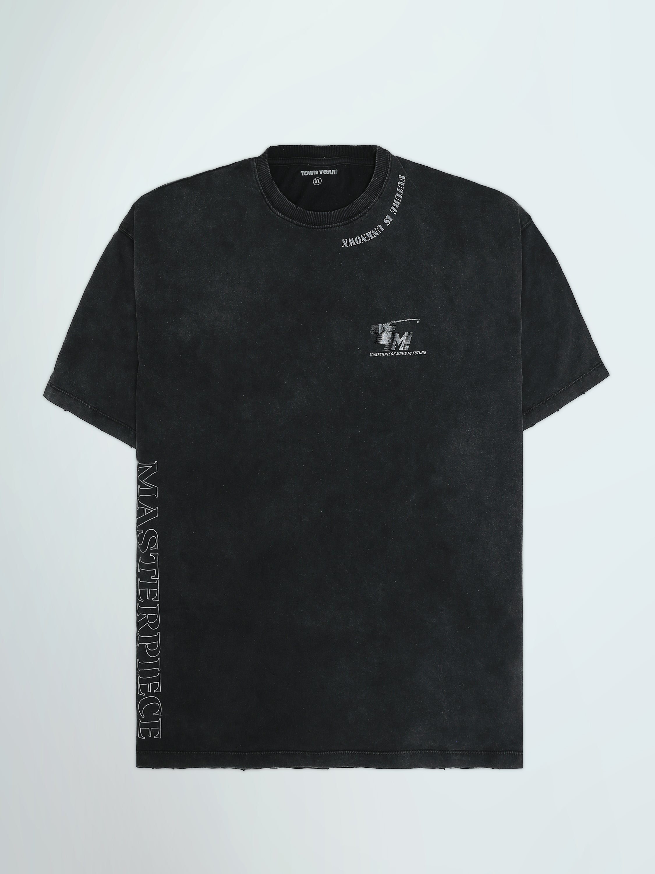 T-shirt Oversize Homme Effet Délavé à Imprimés Urbains - TSH25STRO20559TM1