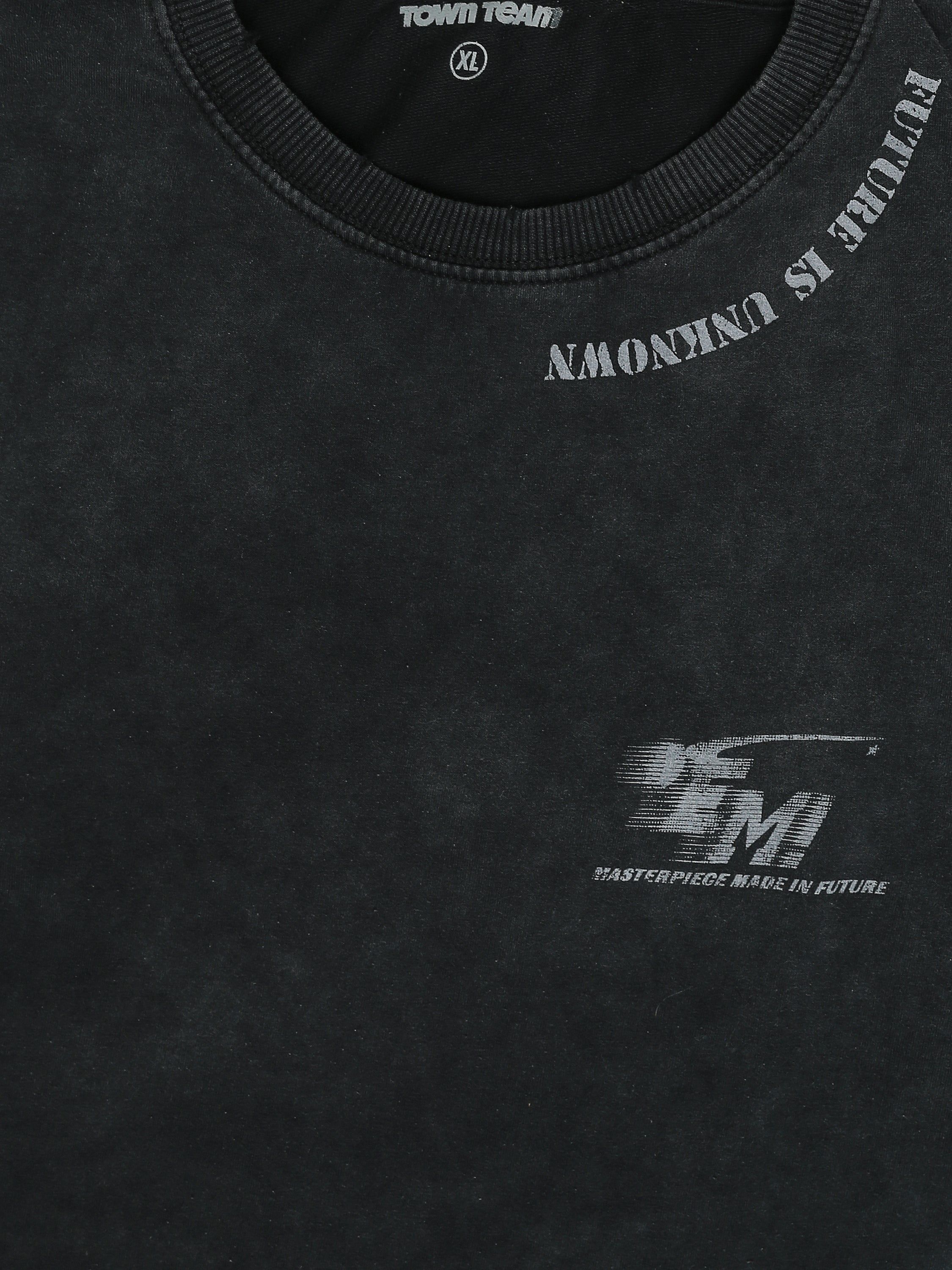 T-shirt Oversize Homme Effet Délavé à Imprimés Urbains - TSH25STRO20559TM1