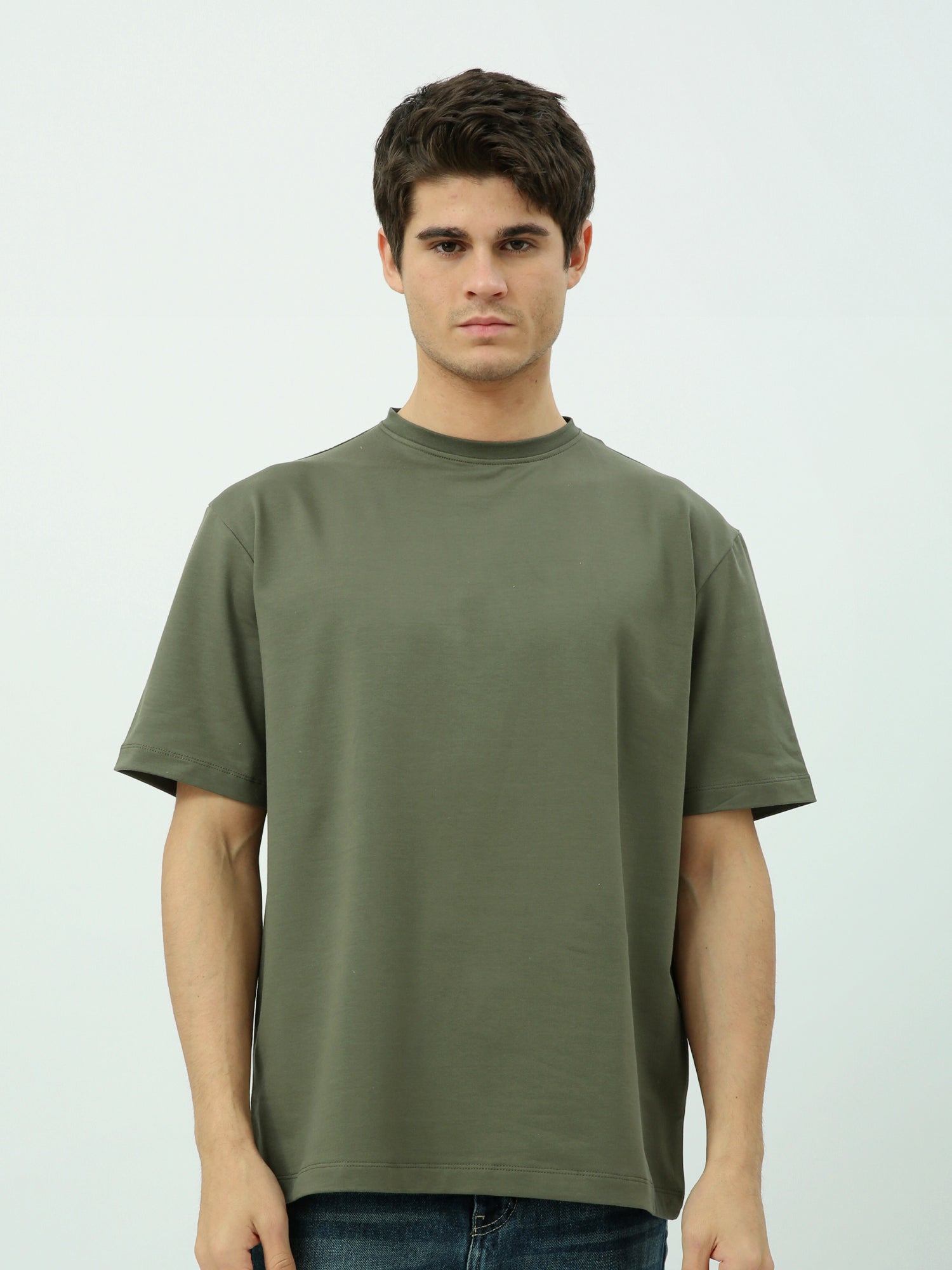 T-shirt Homme Oversize Uni – Basic Premium à Manches Courtes - TSH25WBRO20210TM1