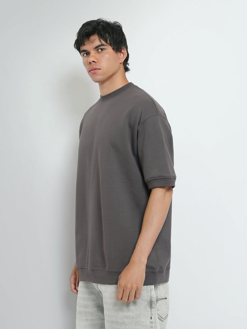 T-Shirt Oversize Homme Uni à Col Rond – Style Minimaliste - TSH26S20000002TM1