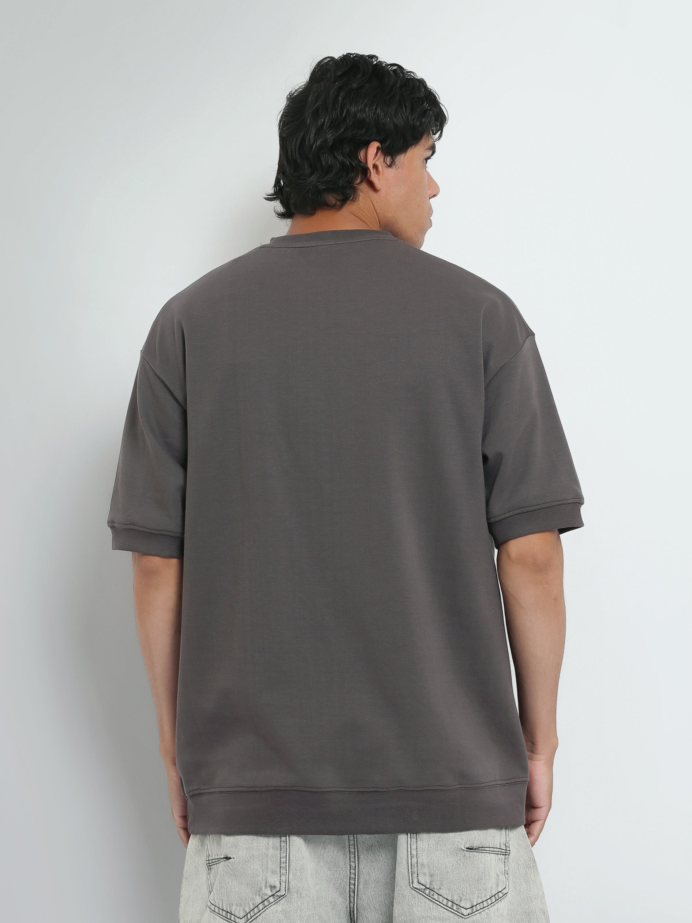 T-Shirt Oversize Homme Uni à Col Rond – Style Minimaliste - TSH26S20000002TM1