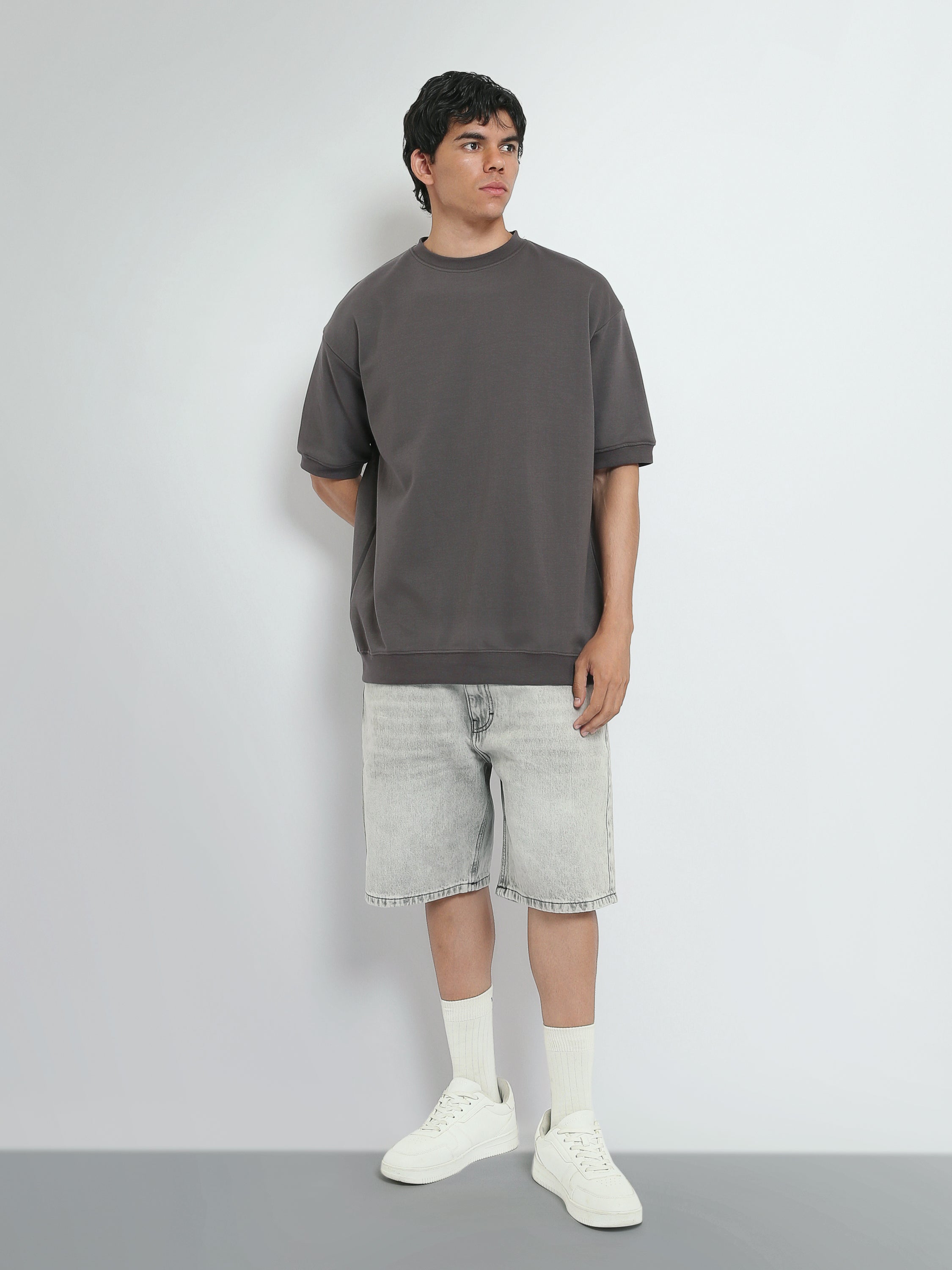 T-Shirt Oversize Homme Uni à Col Rond – Style Minimaliste - TSH26S20000002TM1