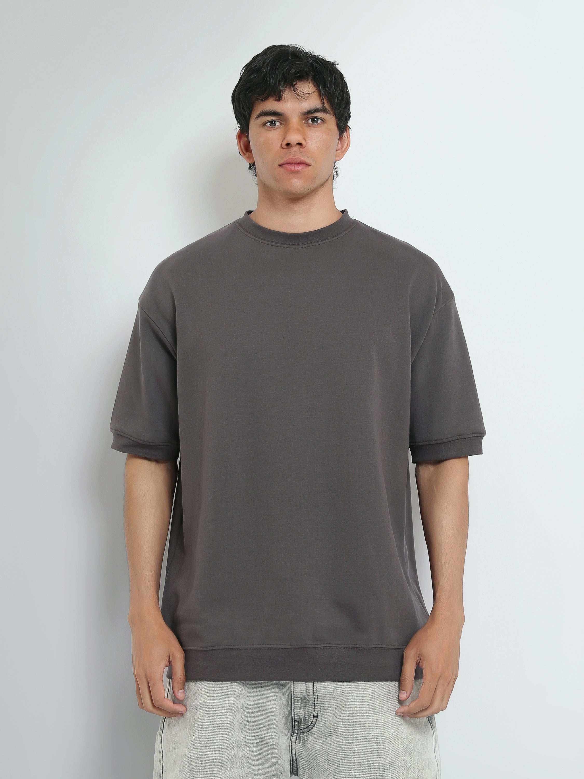 T-Shirt Oversize Homme Uni à Col Rond – Style Minimaliste - TSH26S20000002TM1