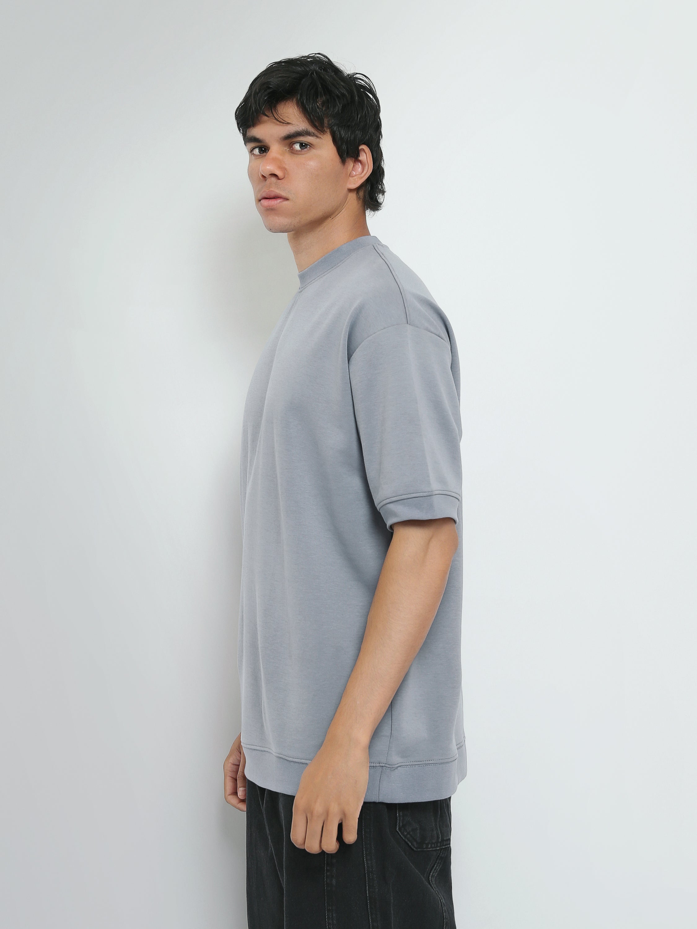 T-Shirt Oversize Homme Uni à Col Rond – Style Minimaliste - TSH26S20000002TM1