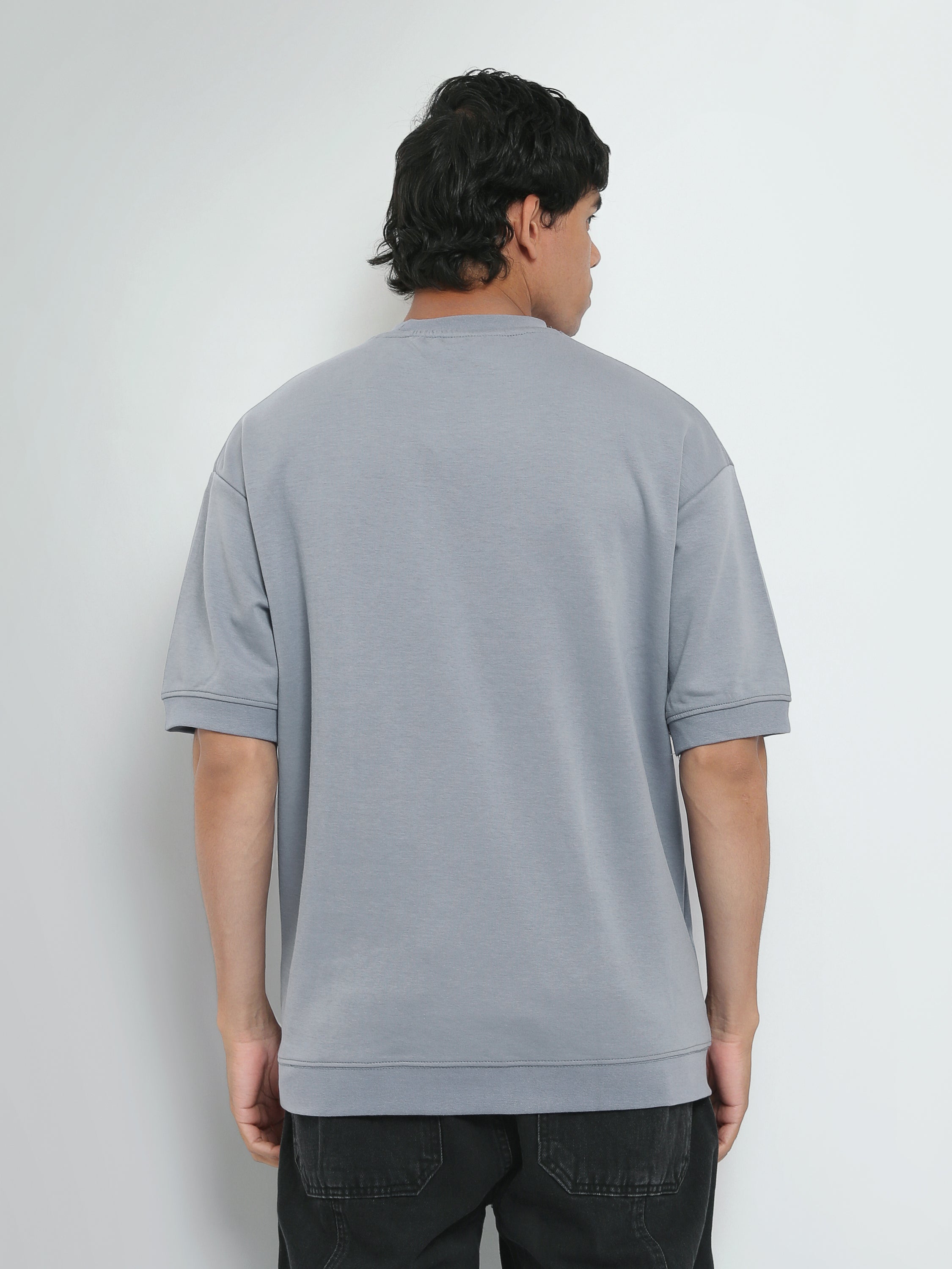 T-Shirt Oversize Homme Uni à Col Rond – Style Minimaliste - TSH26S20000002TM1