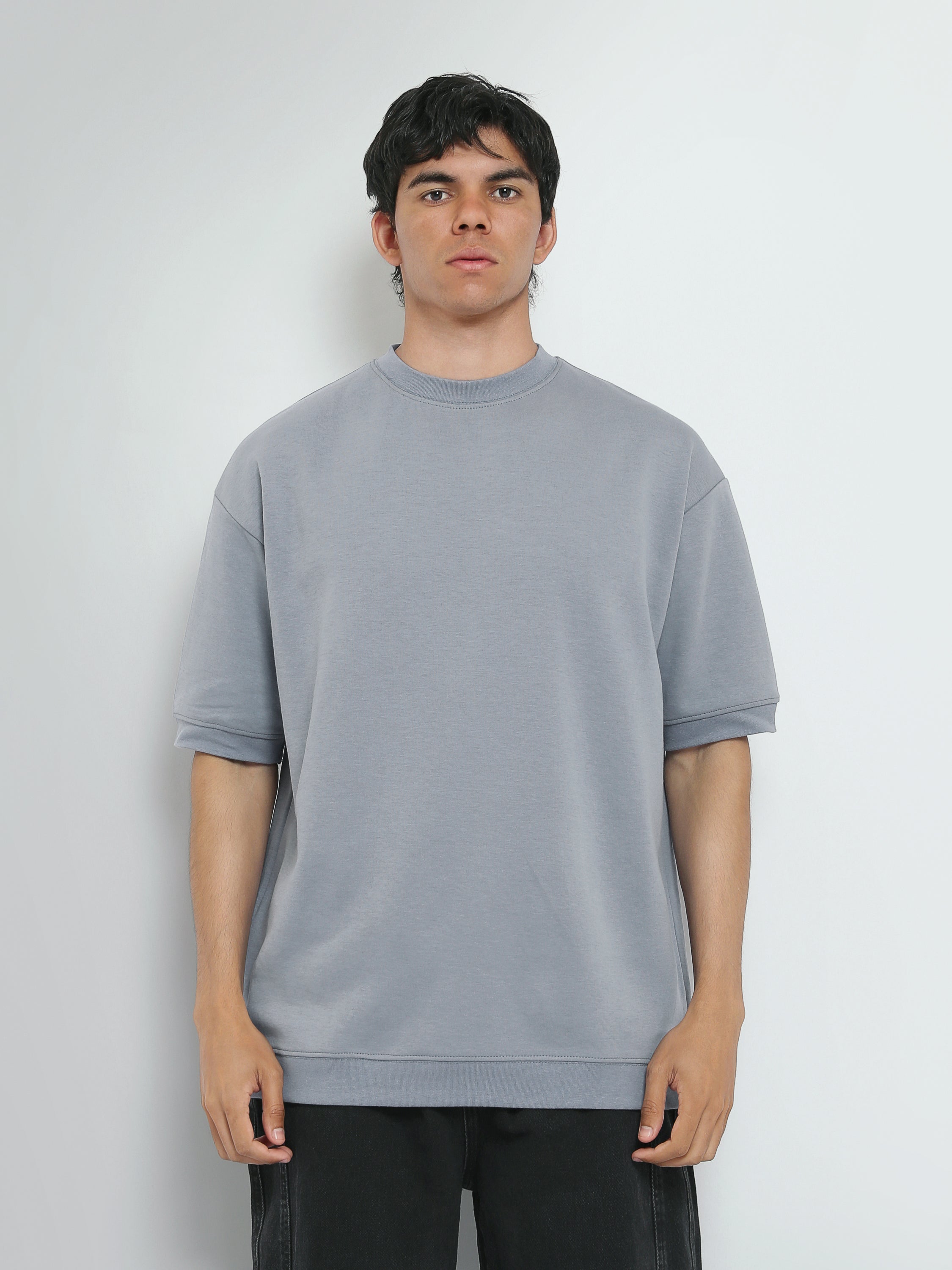 T-Shirt Oversize Homme Uni à Col Rond – Style Minimaliste - TSH26S20000002TM1