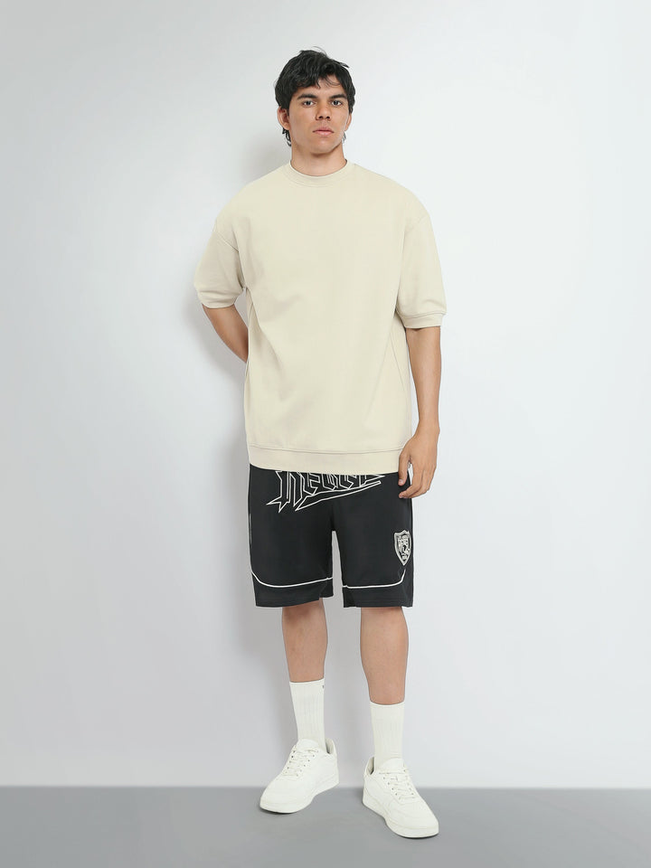 T-Shirt Oversize Homme Uni à Col Rond – Style Minimaliste - TSH26S20000002TM1