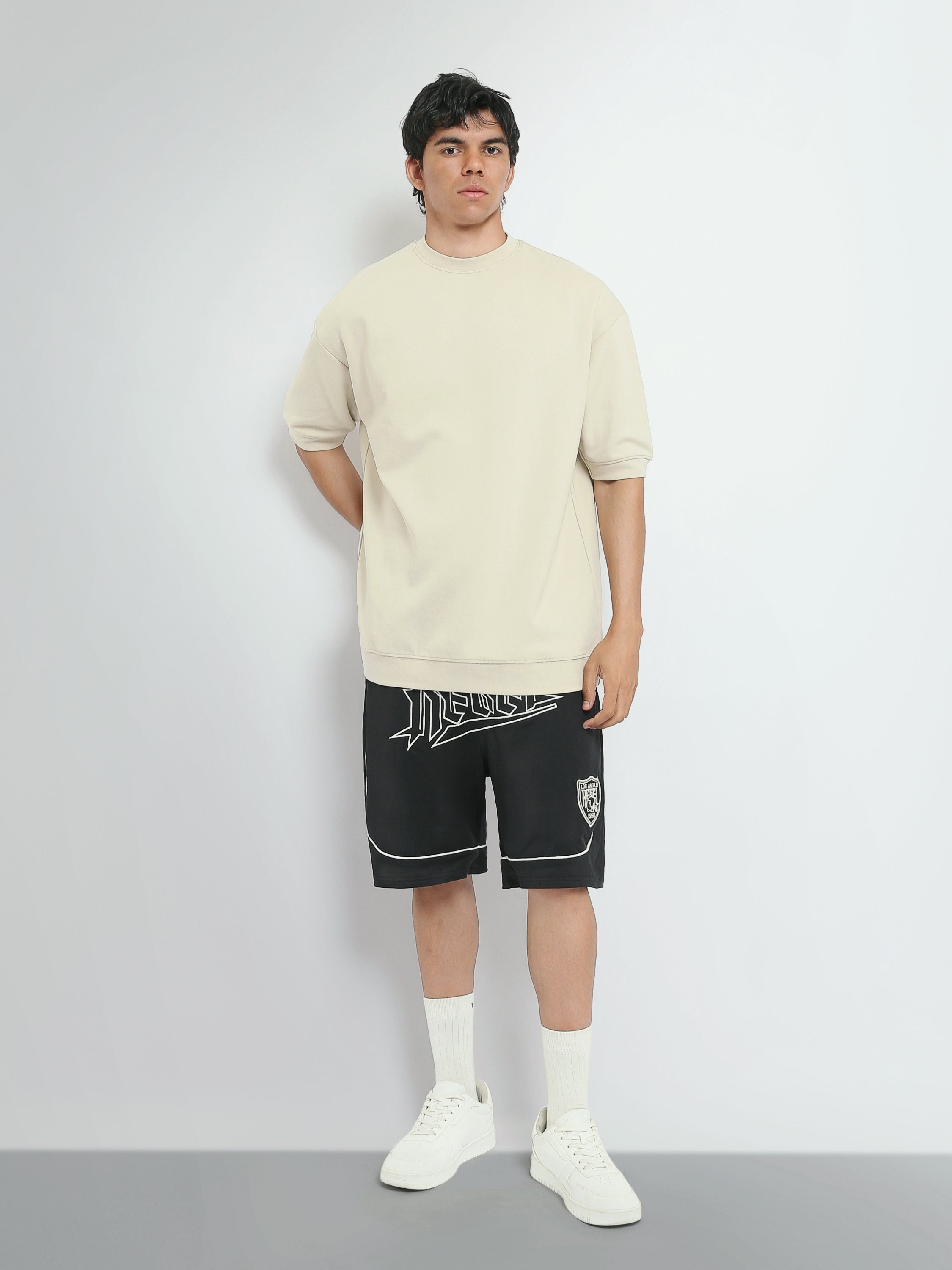 T-Shirt Oversize Homme Uni à Col Rond – Style Minimaliste - TSH26S20000002TM1