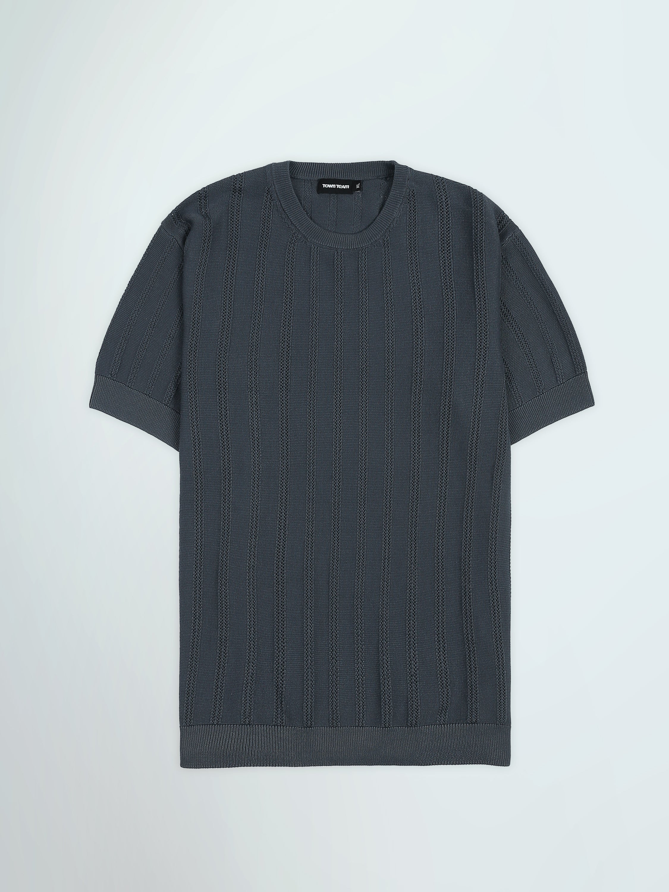T-Shirt Homme en Maille Texturée à Rayures Verticales - TSH26S20000010TM1