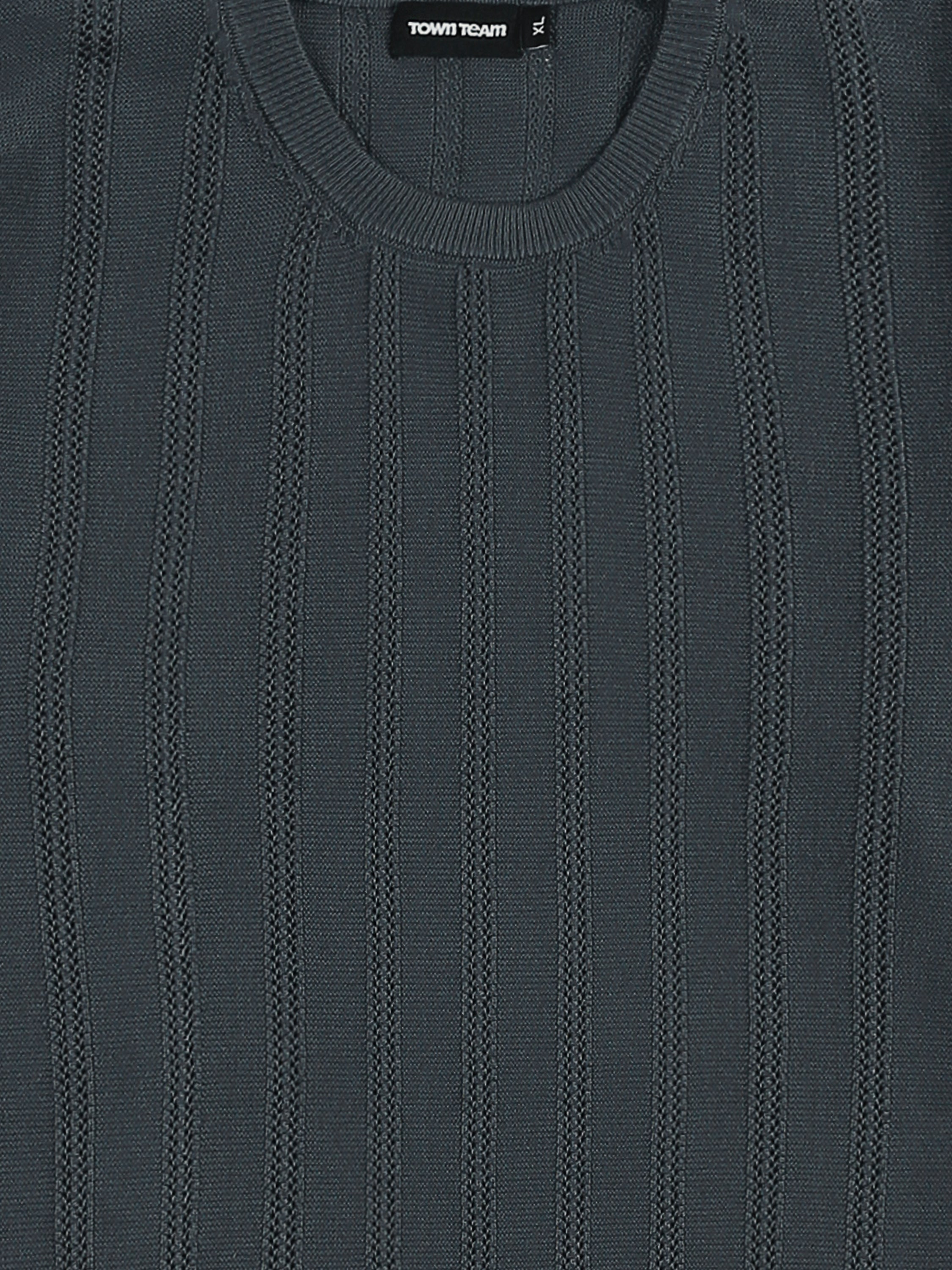 T-Shirt Homme en Maille Texturée à Rayures Verticales - TSH26S20000010TM1