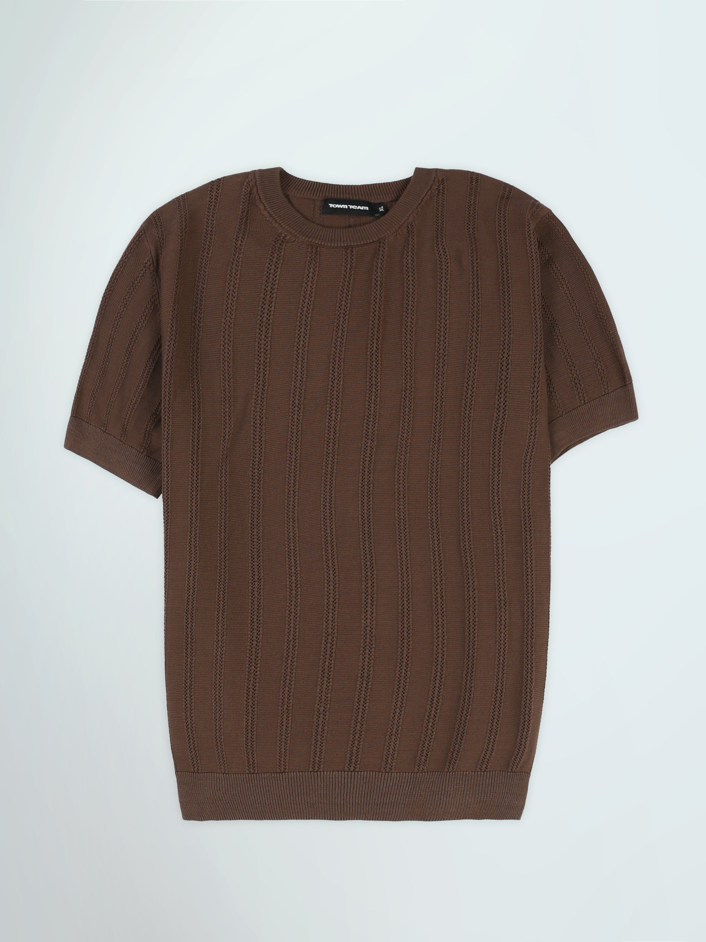 T-Shirt Homme en Maille Texturée à Rayures Verticales - TSH26S20000010TM1