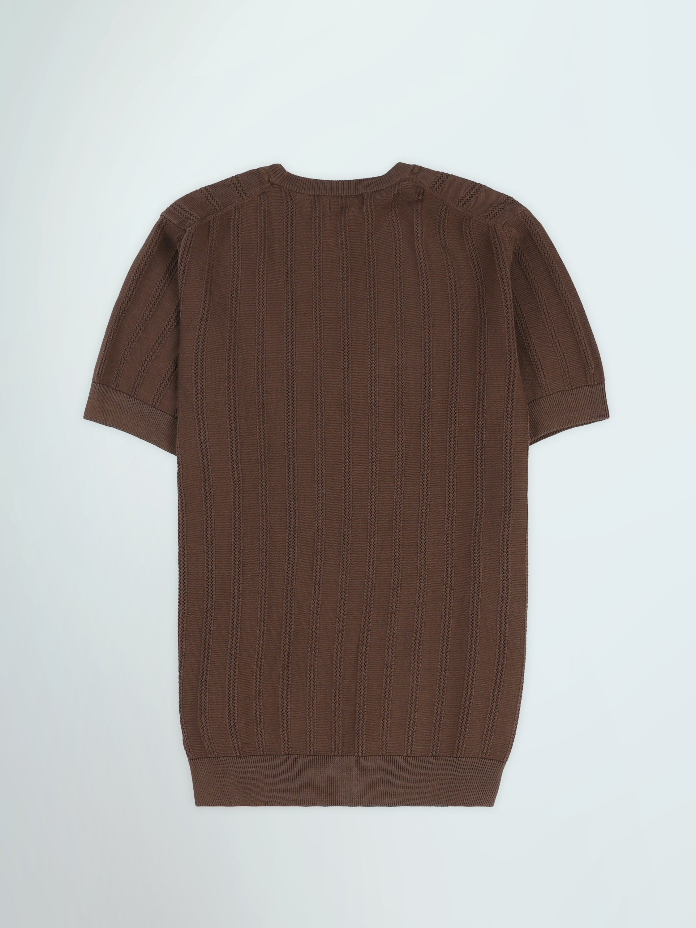 T-Shirt Homme en Maille Texturée à Rayures Verticales - TSH26S20000010TM1
