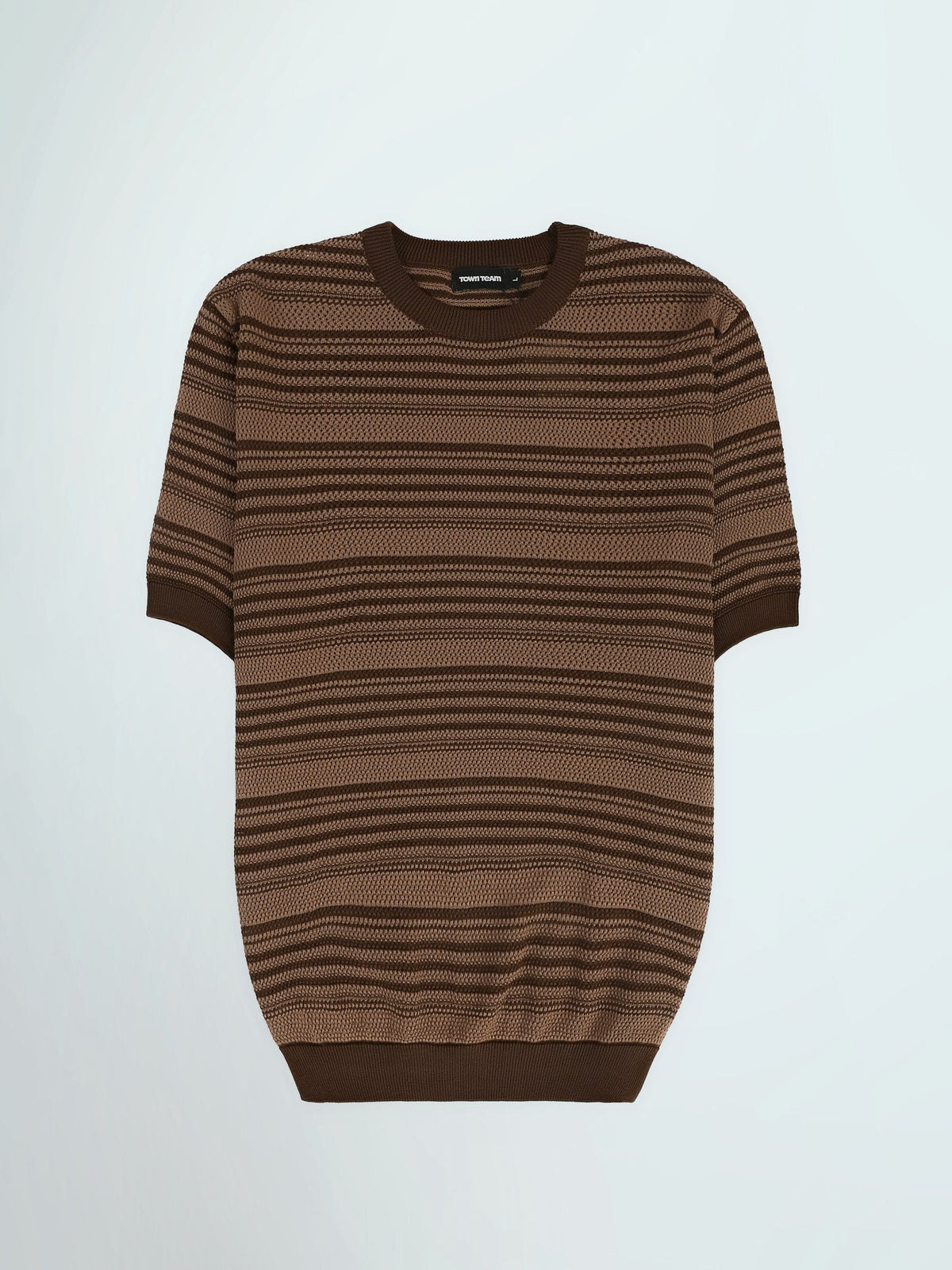 T-Shirt Homme Regular Fit en Maille Texturée à Rayures - TSH26S20000019TM1