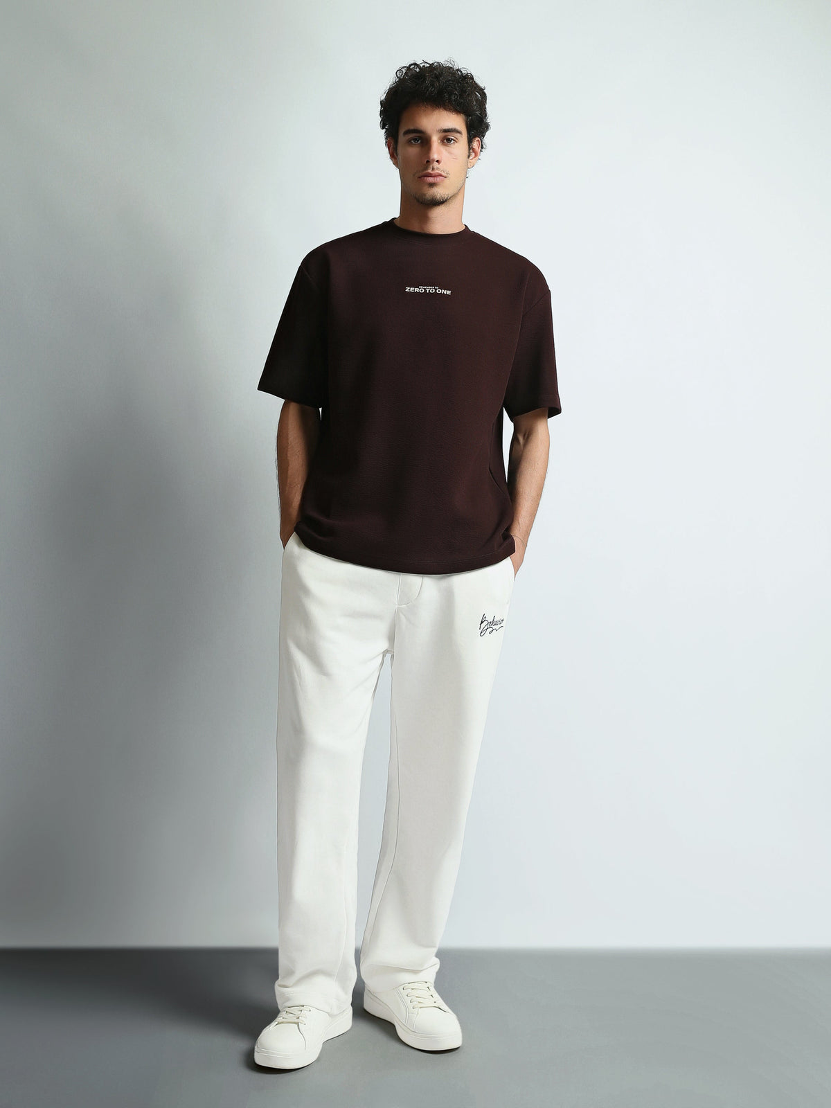 T-Shirt Homme Oversize à Imprimé Zero to One - TSH26S20000084TM1