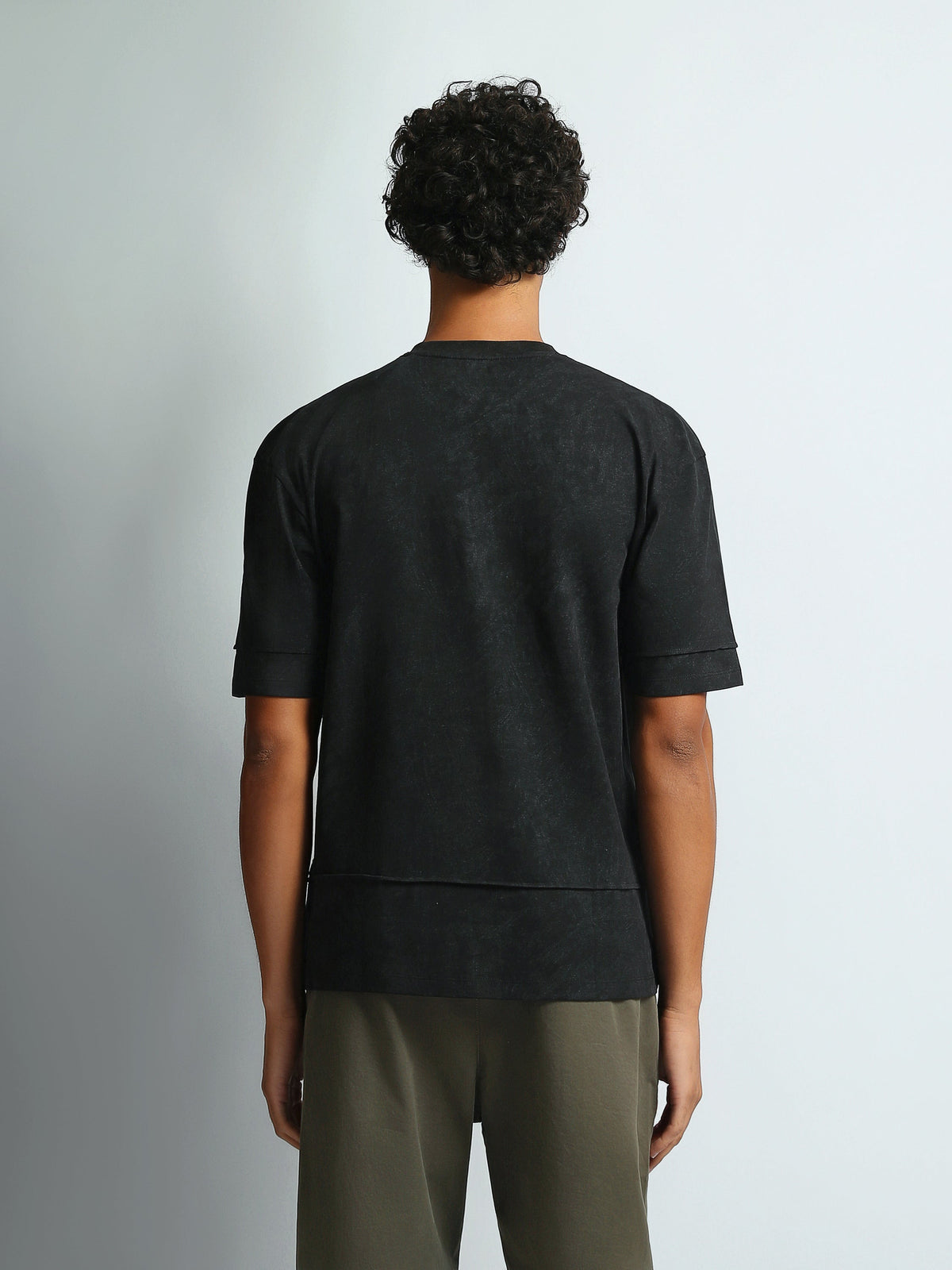 T-Shirt Homme Oversize Effet Délavé à Imprimé Graphique - SH26SARO20058TM1