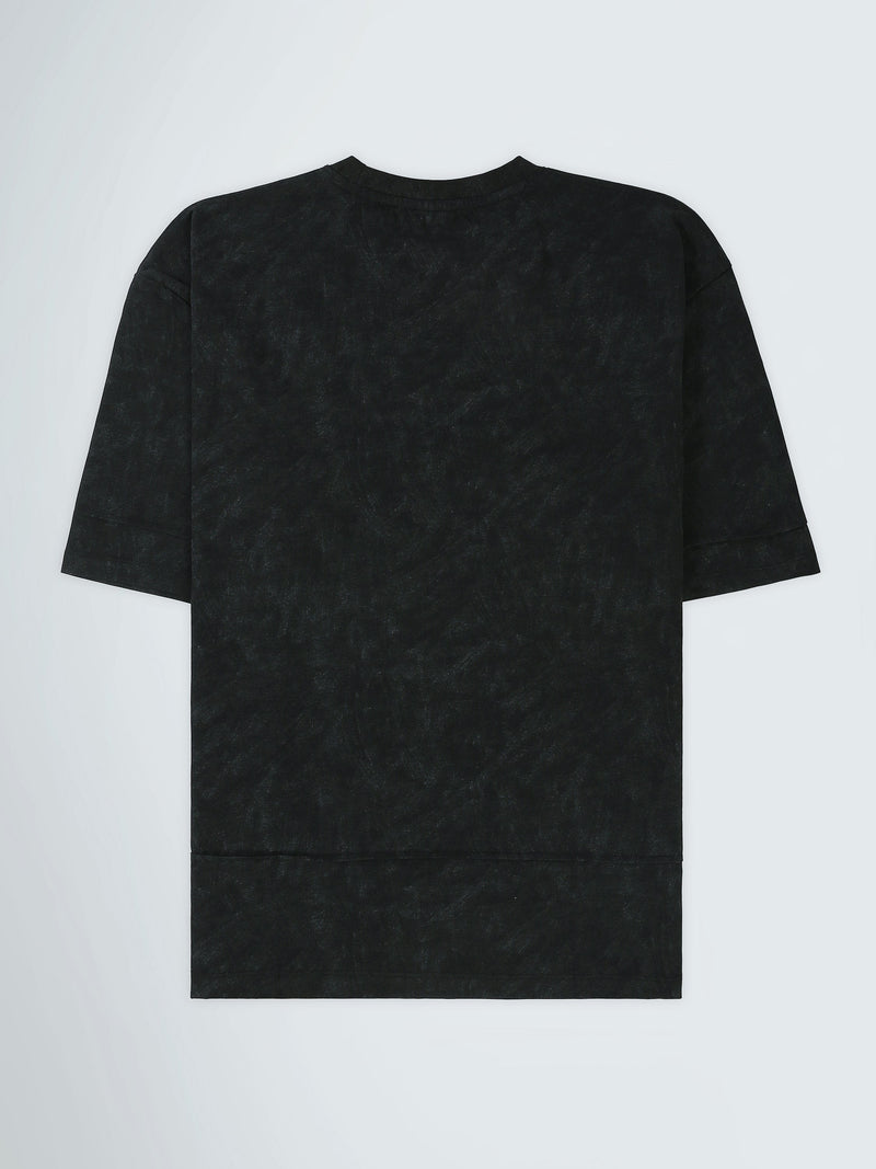 T-Shirt Homme Oversize Effet Délavé à Imprimé Graphique - SH26SARO20058TM1