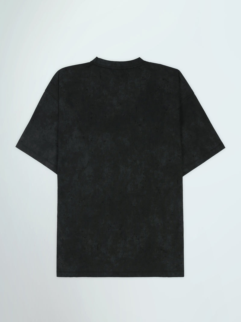 T-Shirt Oversize Homme Effet Délavé à Imprimé Graphique - TSH26SARO20072TM1