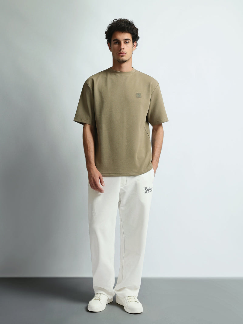 T-Shirt Homme Oversize Basique avec Petit Logo Brodé - TSH26SBRO20070TM1
