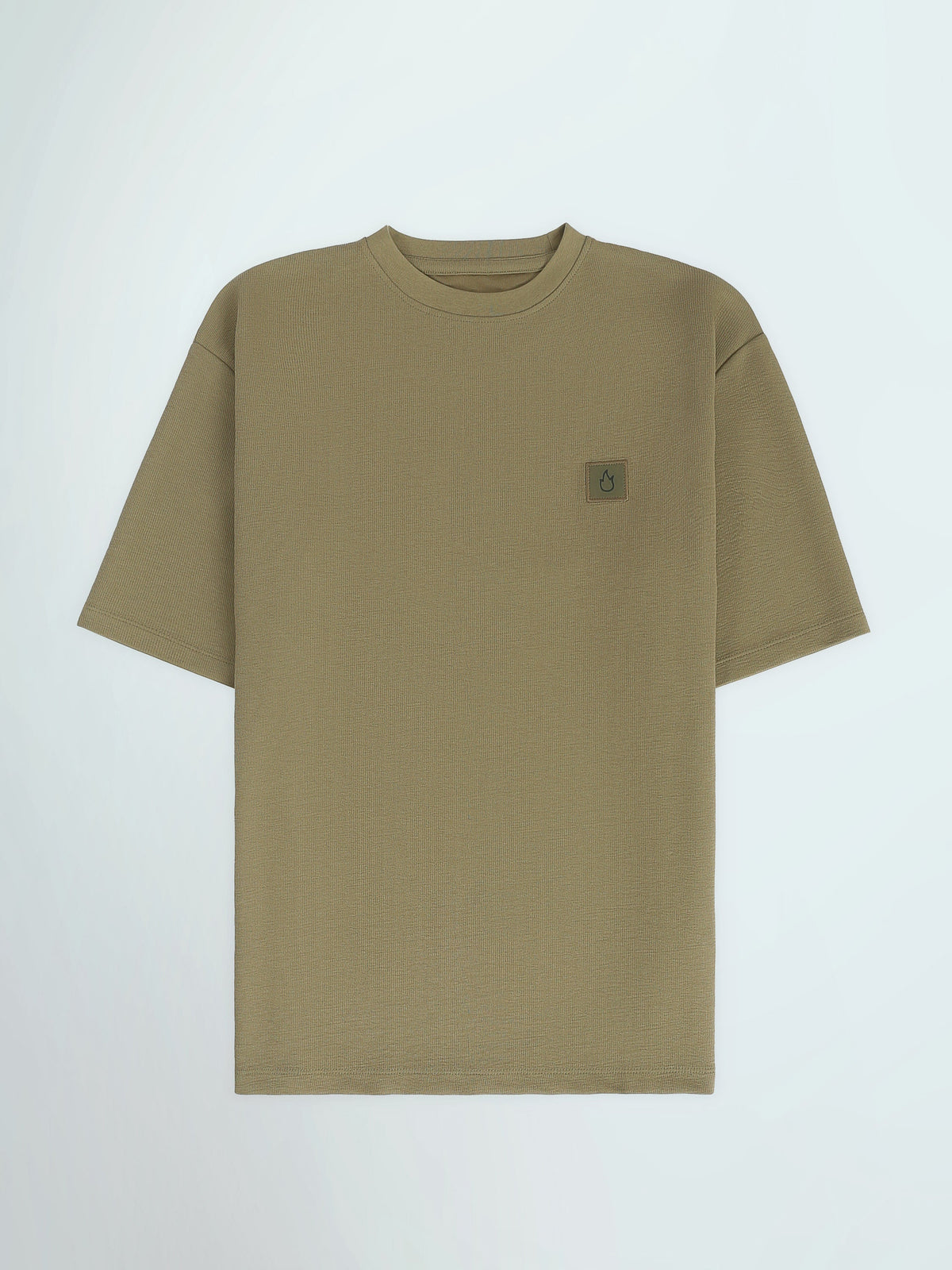 T-Shirt Homme Oversize Basique avec Petit Logo Brodé - TSH26SBRO20070TM1