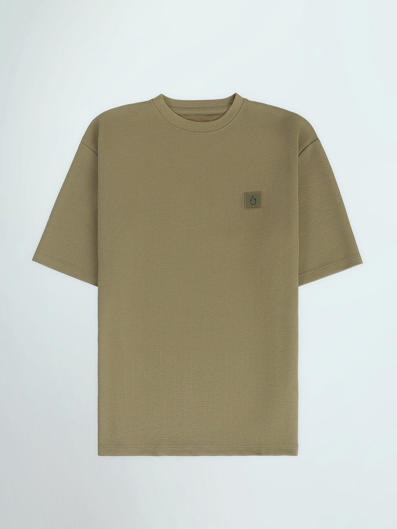 T-Shirt Homme Oversize Basique avec Petit Logo Brodé - TSH26SBRO20070TM1