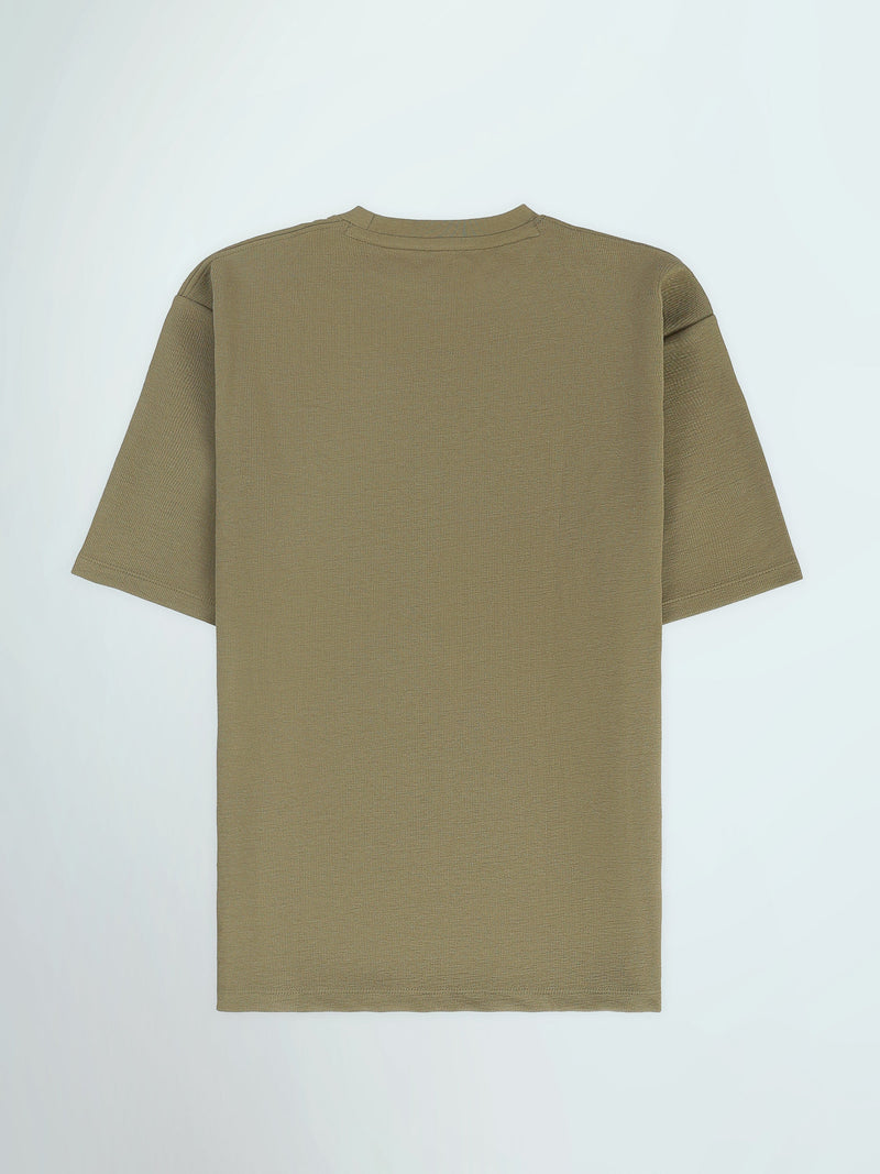 T-Shirt Homme Oversize Basique avec Petit Logo Brodé - TSH26SBRO20070TM1