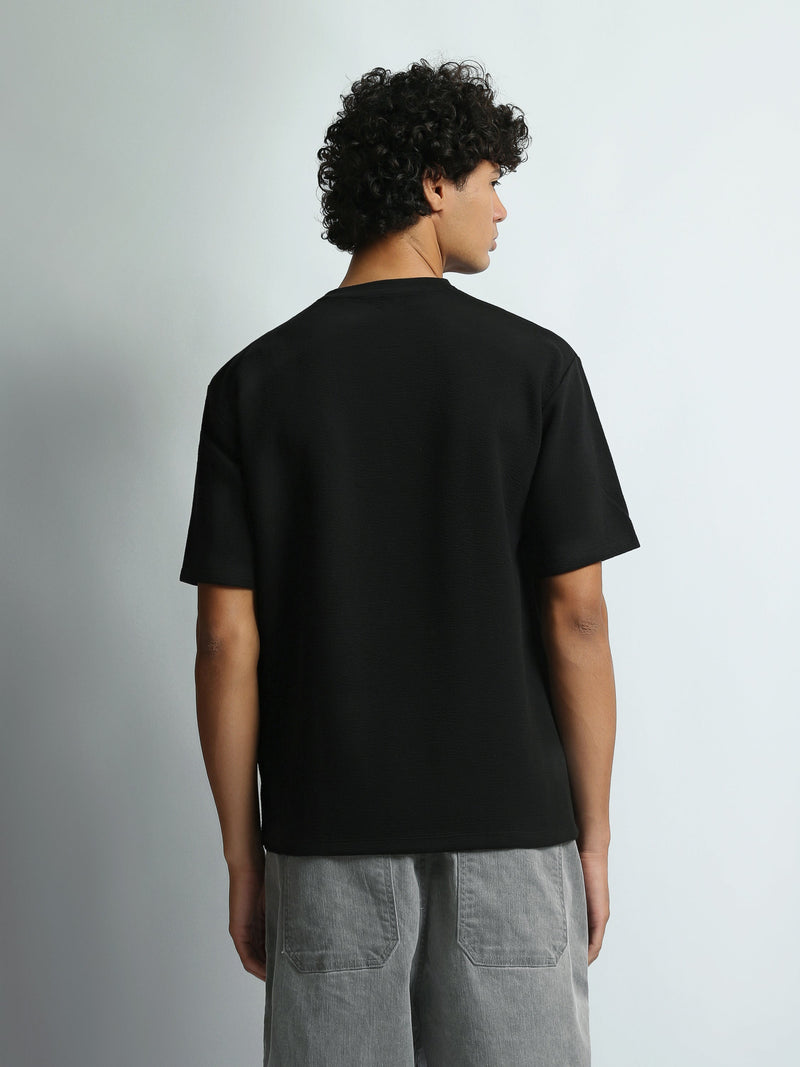 T-Shirt Homme Oversize Basique avec Petit Logo Brodé - TSH26SBRO20070TM1