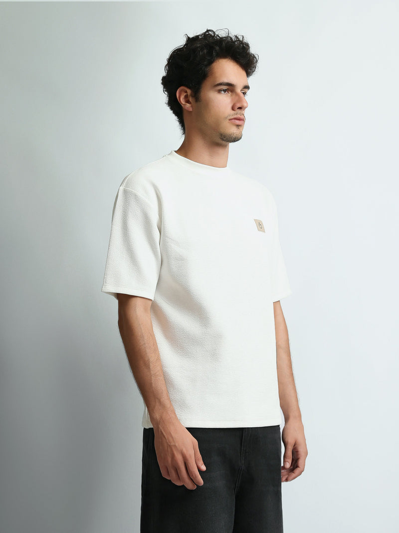 T-Shirt Homme Oversize Basique avec Petit Logo Brodé - TSH26SBRO20070TM1