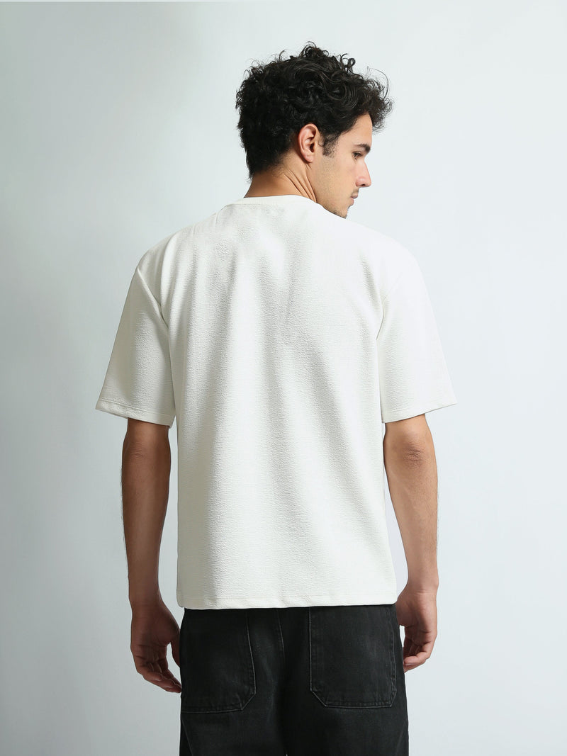 T-Shirt Homme Oversize Basique avec Petit Logo Brodé - TSH26SBRO20070TM1