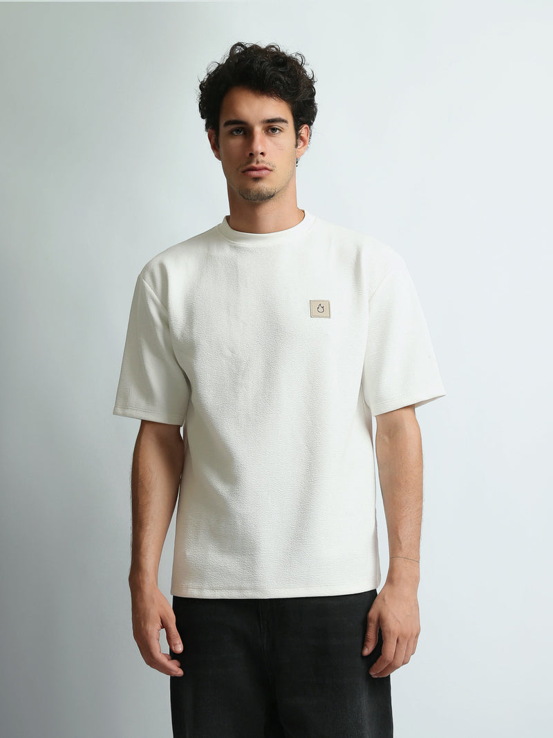 T-Shirt Homme Oversize Basique avec Petit Logo Brodé - TSH26SBRO20070TM1