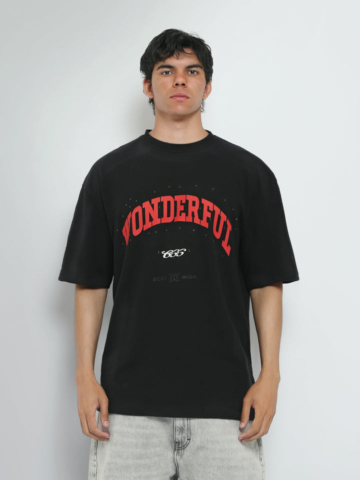T-Shirt Homme Oversize à Imprimé Wonderful – Style Streetwear - TSH26SPR20291TM1