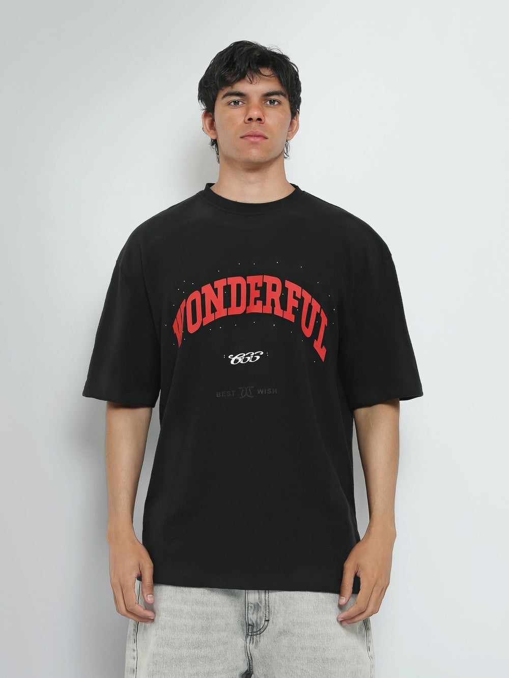 T-Shirt Homme Oversize à Imprimé Wonderful – Style Streetwear - TSH26SPR20291TM1