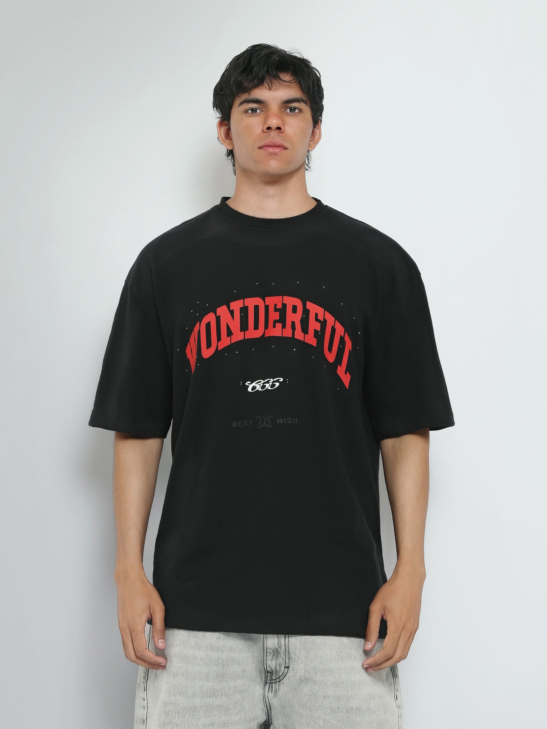 T-Shirt Homme Oversize à Imprimé Wonderful – Style Streetwear - TSH26SPR20291TM1