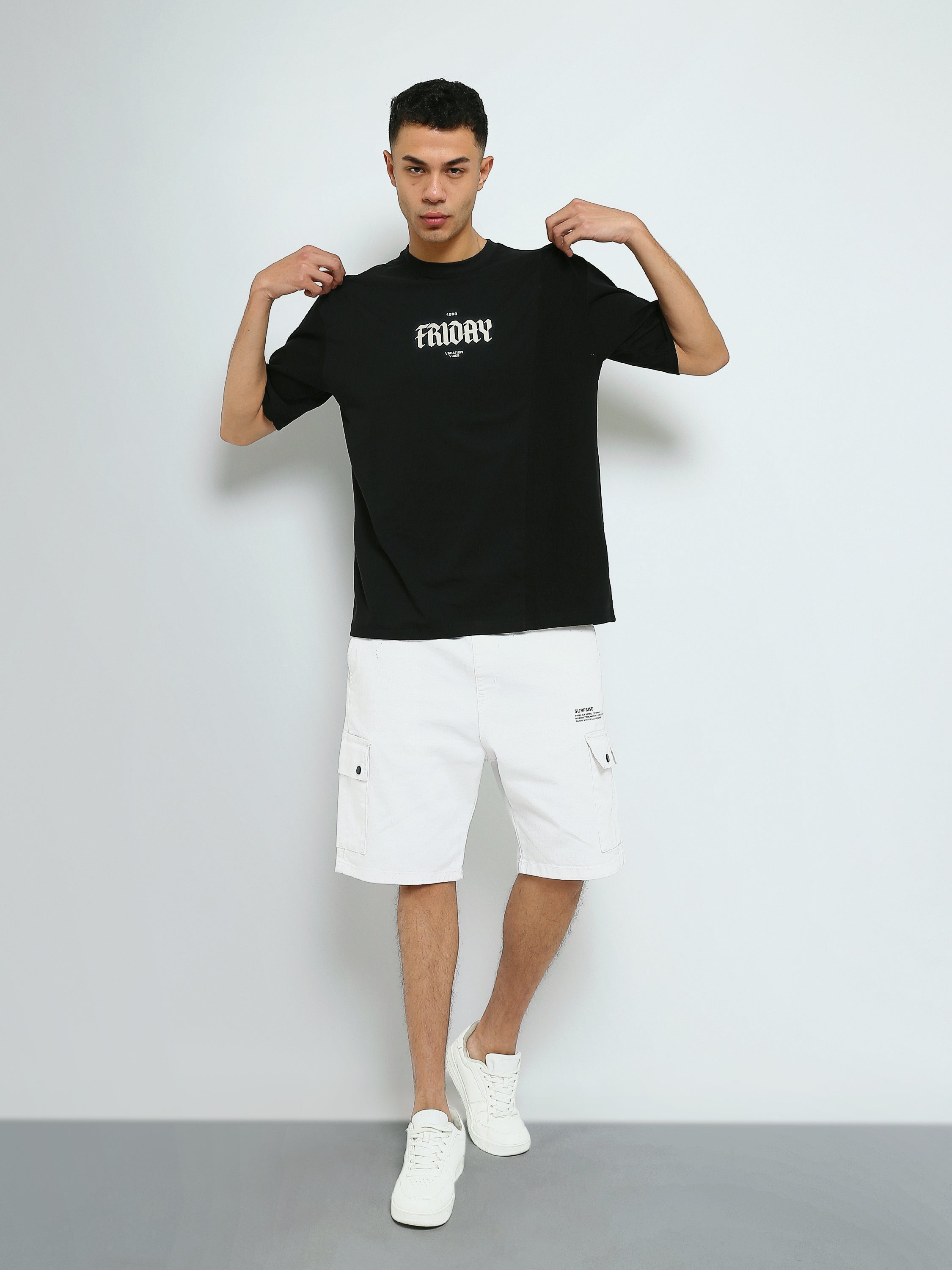 T-shirt Homme Oversize Imprimé Friday – Style Urbain - TSH26SPR20380TM1