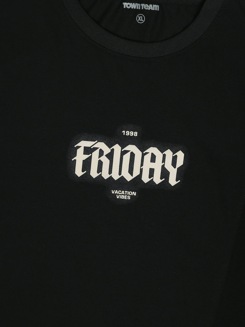 T-shirt Homme Oversize Imprimé Friday – Style Urbain - TSH26SPR20380TM1