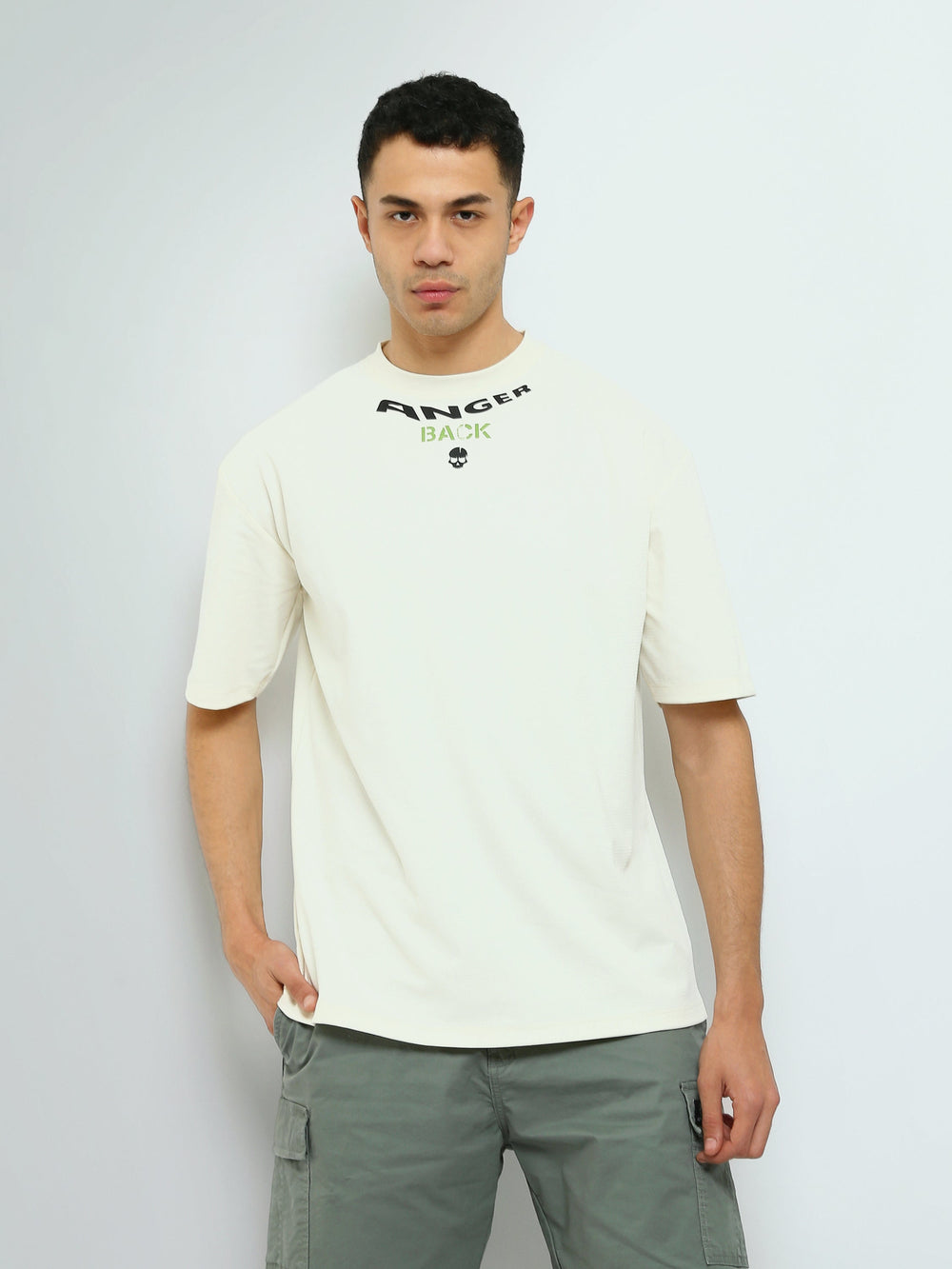 T-shirt Oversize Homme à Imprimé Anger – Style Streetwear - TSH26SPR20385TM1