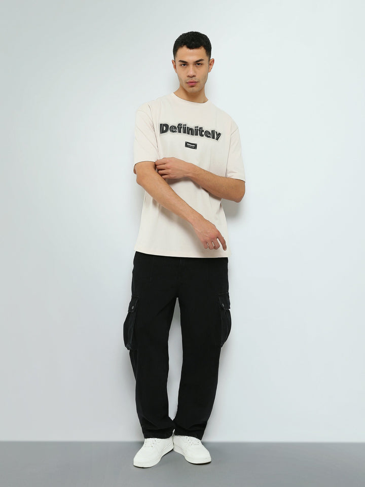T-shirt Oversize Homme à Imprimé Definitely – Style Streetwear - TSH26SPRO20011TM1