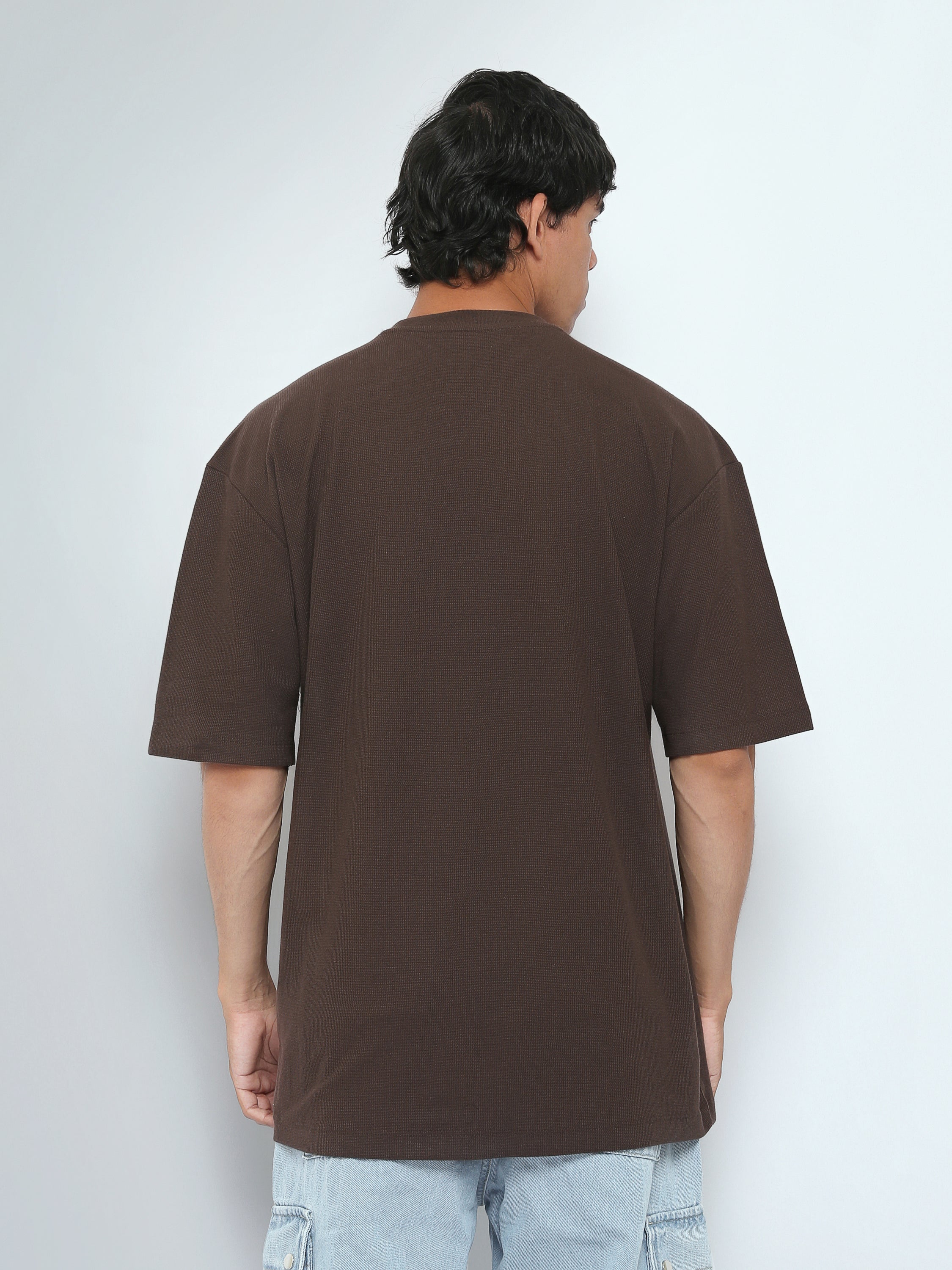 T-Shirt Oversize Homme à Imprimé Typographique Minimaliste - TSH26SPRO20036TM1