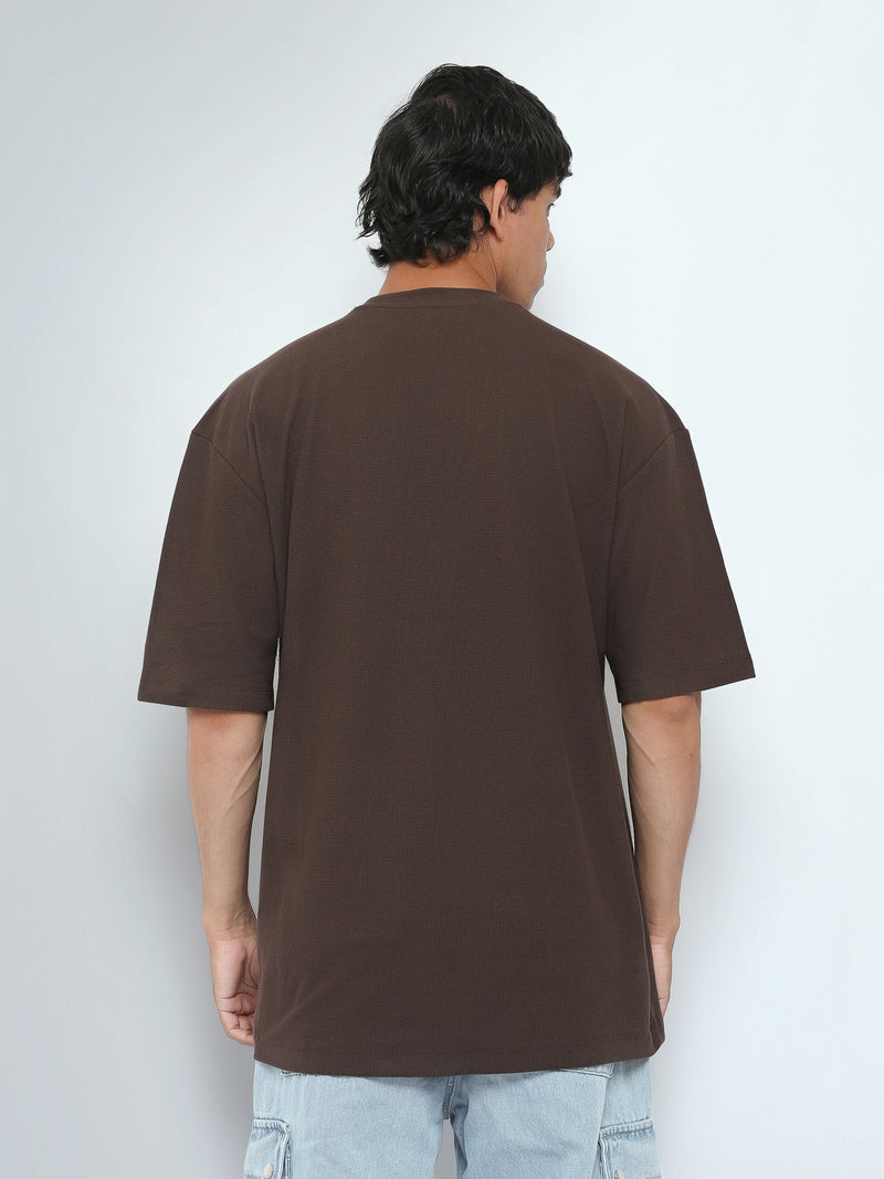 T-Shirt Oversize Homme à Imprimé Typographique Minimaliste - TSH26SPRO20036TM1