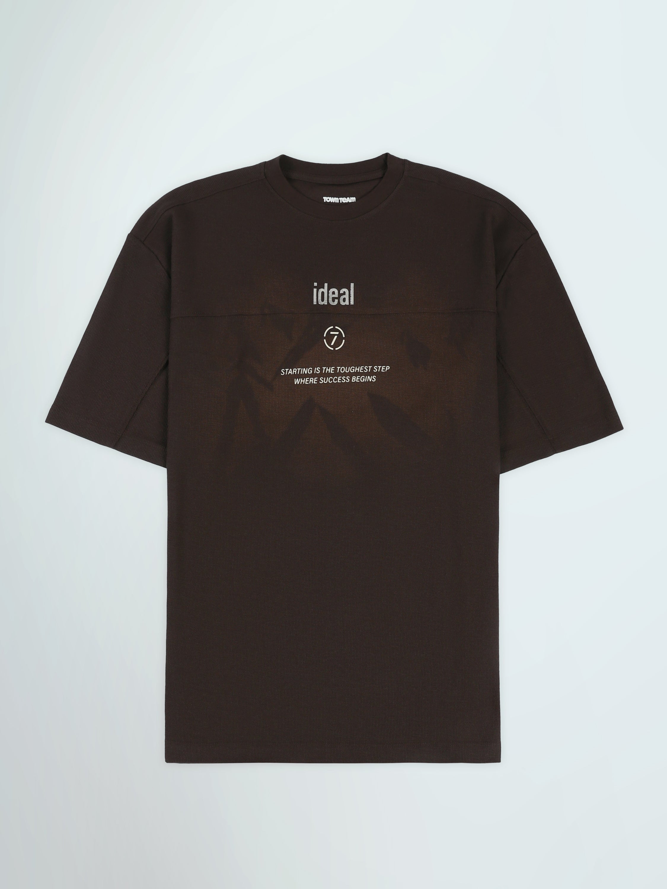 T-Shirt Oversize Homme à Imprimé Typographique Minimaliste - TSH26SPRO20036TM1