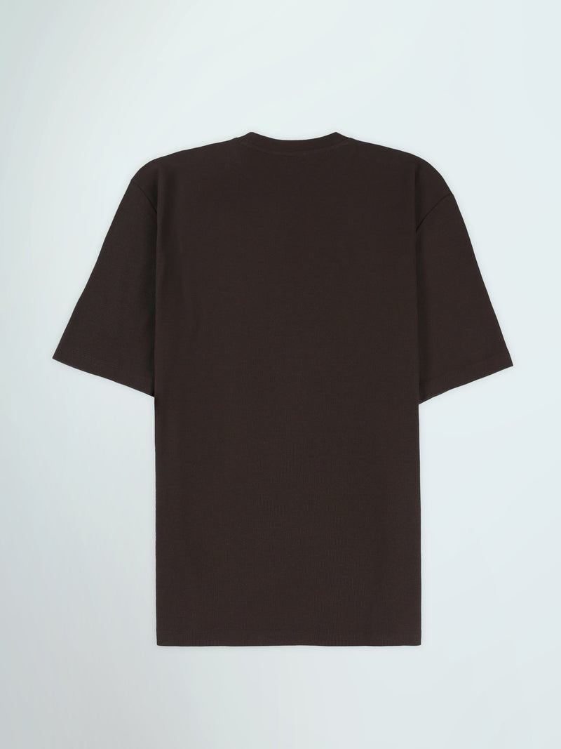 T-Shirt Oversize Homme à Imprimé Typographique Minimaliste - TSH26SPRO20036TM1